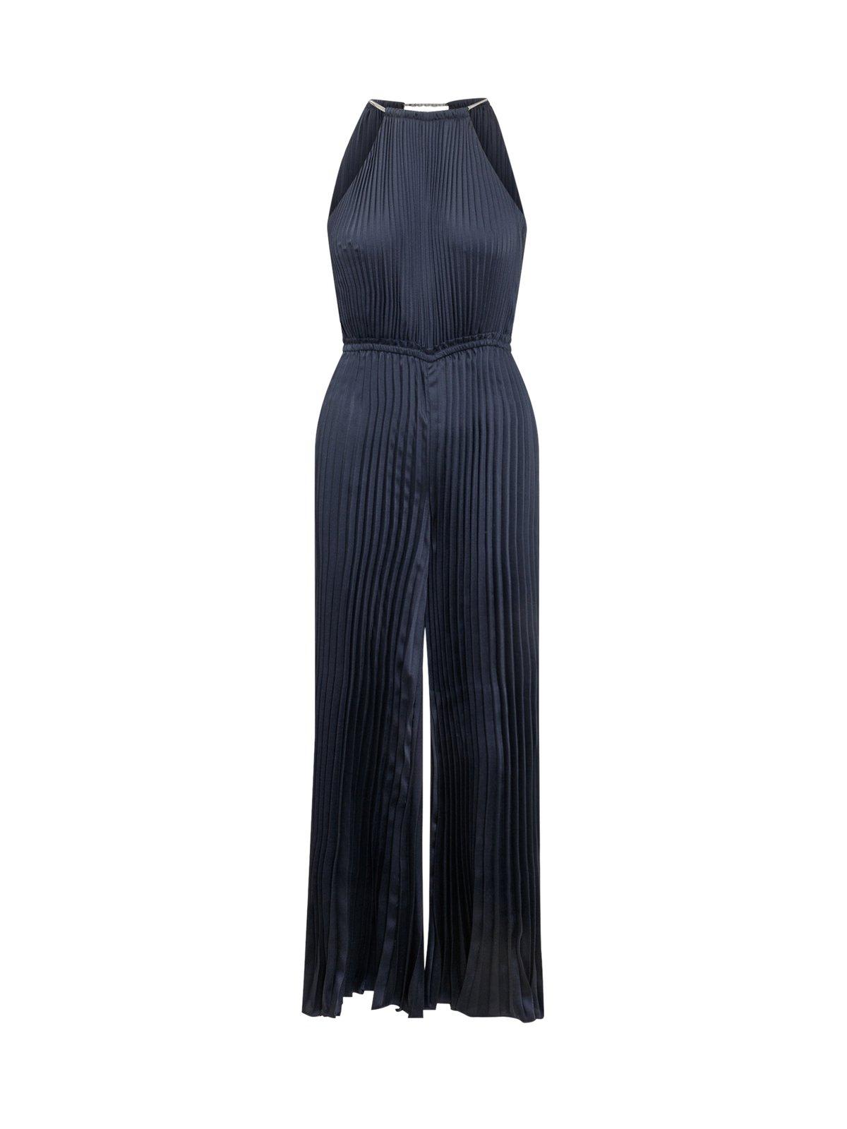 Michael Kors Halterneck Pleated Jumpsuit