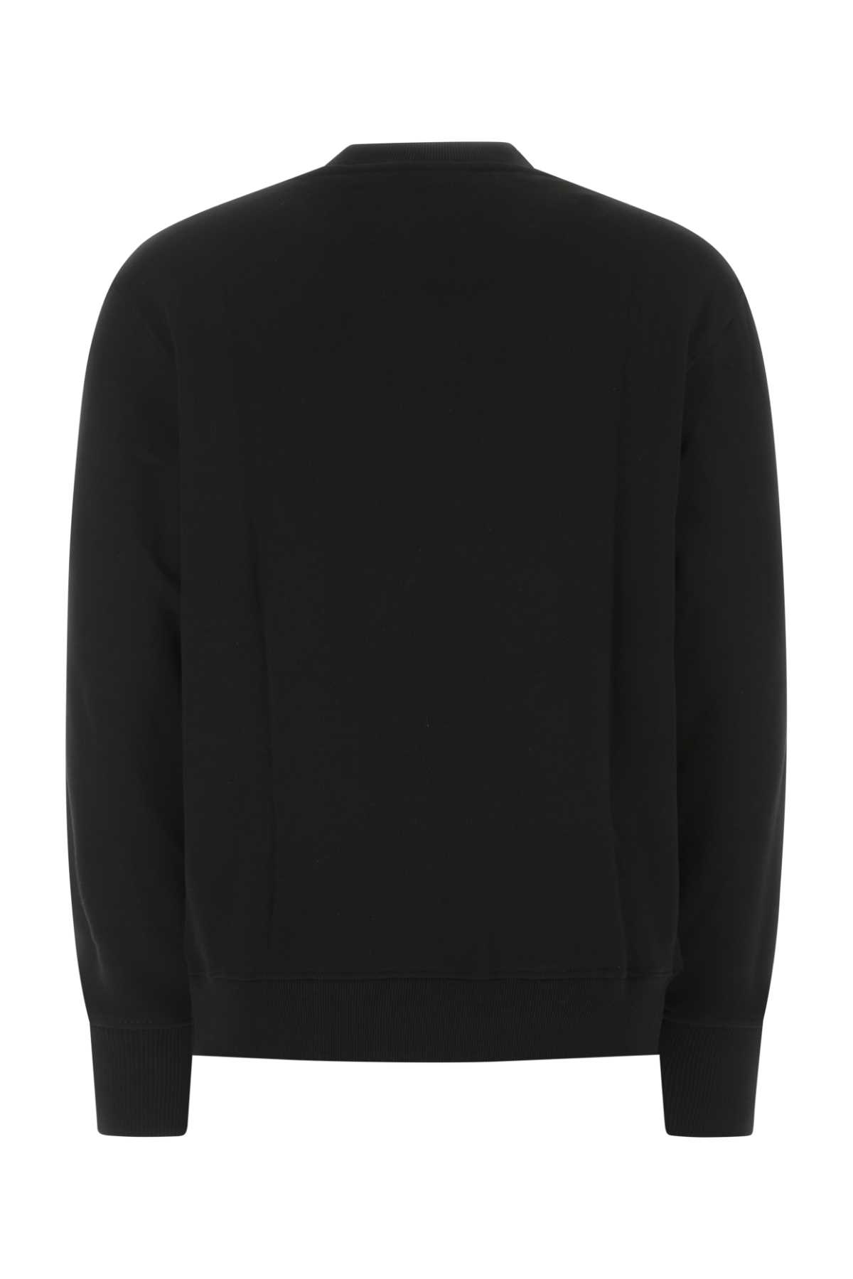 Shop Versace Jeans Couture Black Cotton Sweatshirt In 899