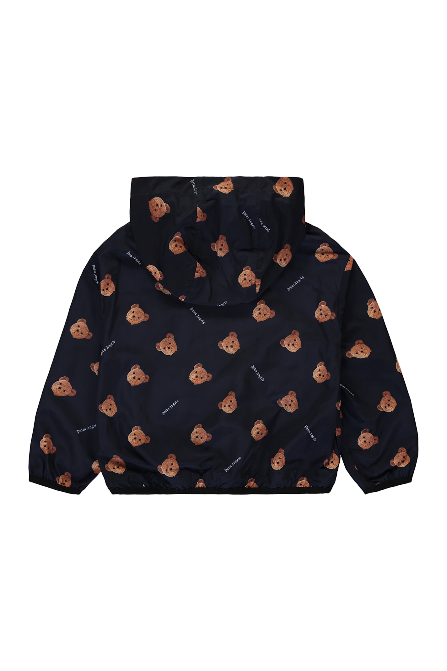 Palm Angels Technical Fabric Hooded Jacket In Blue