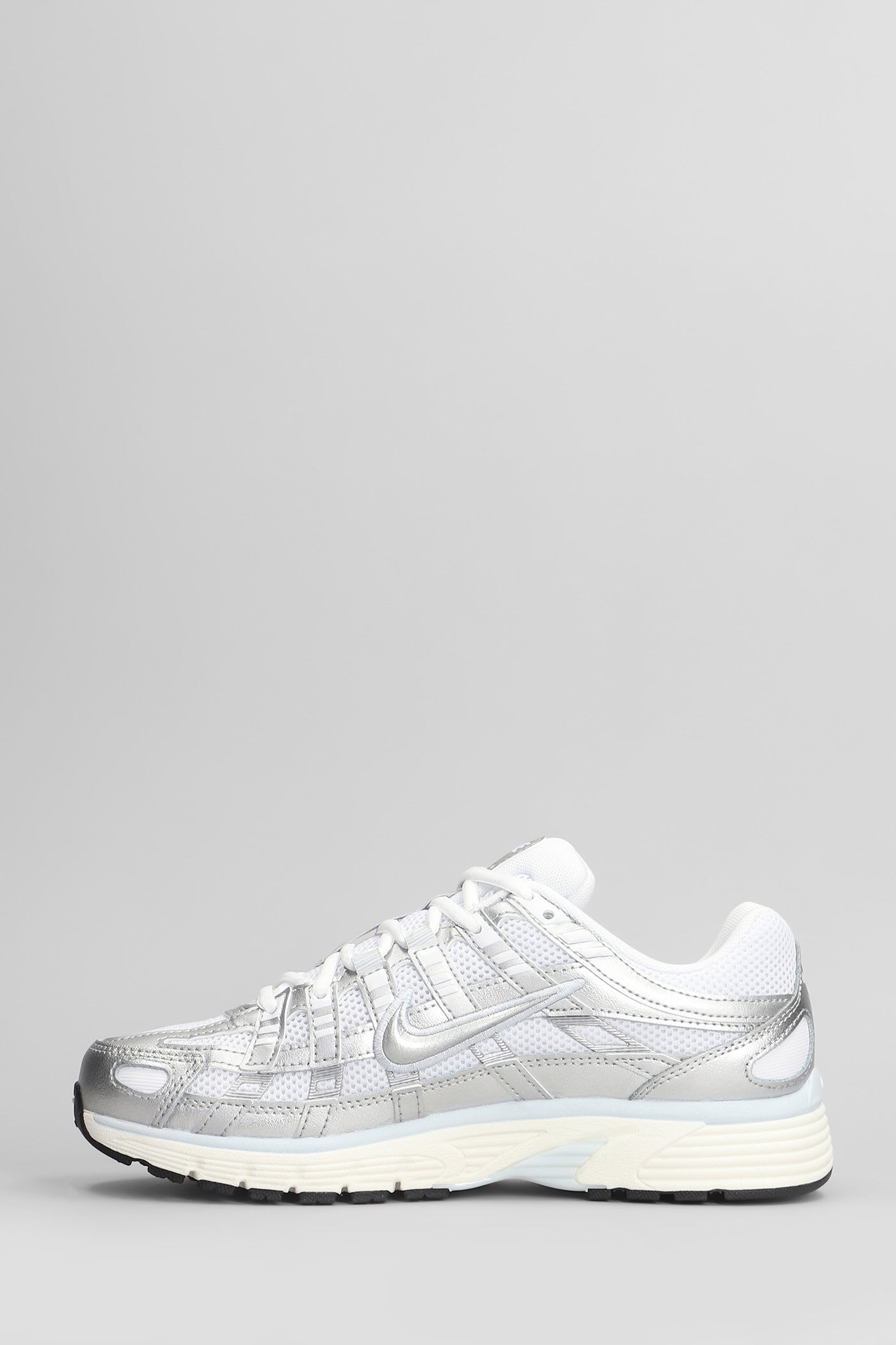 Nike P-6000 Sneakers In Silver Leather And Fabric In Silver