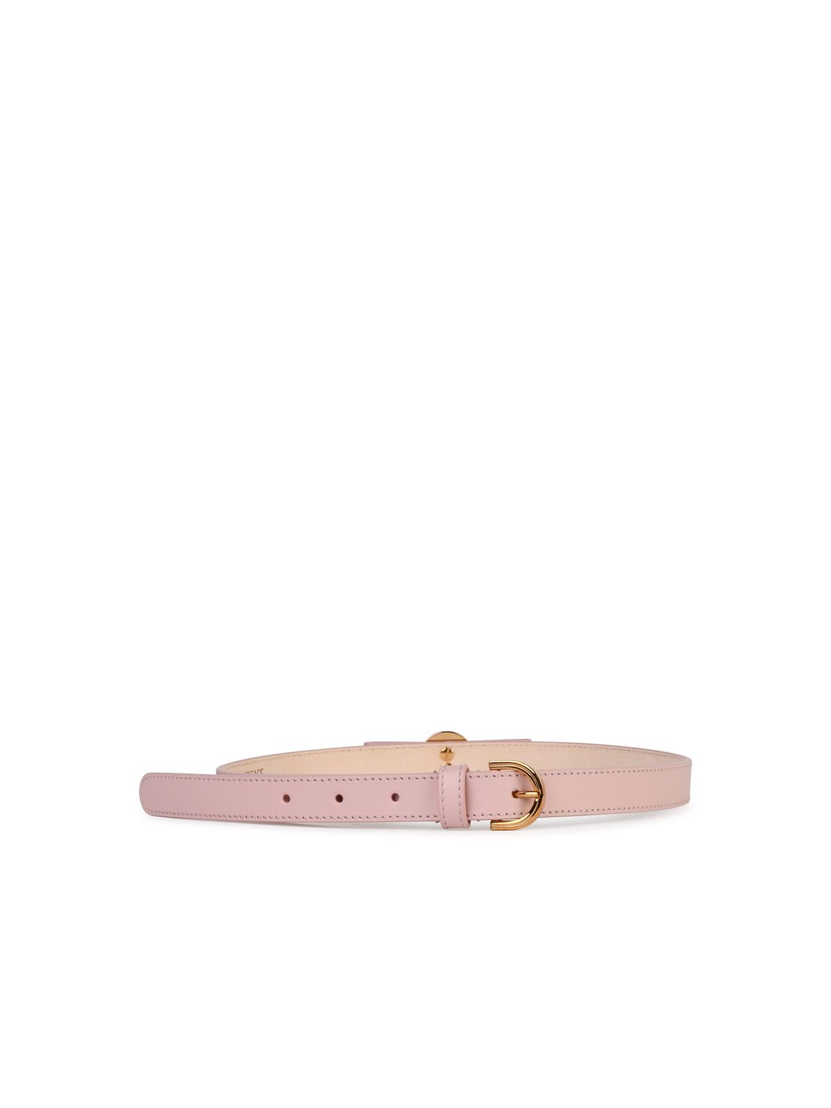 Shop Versace Gianni Ribbon Pink Leather Belt