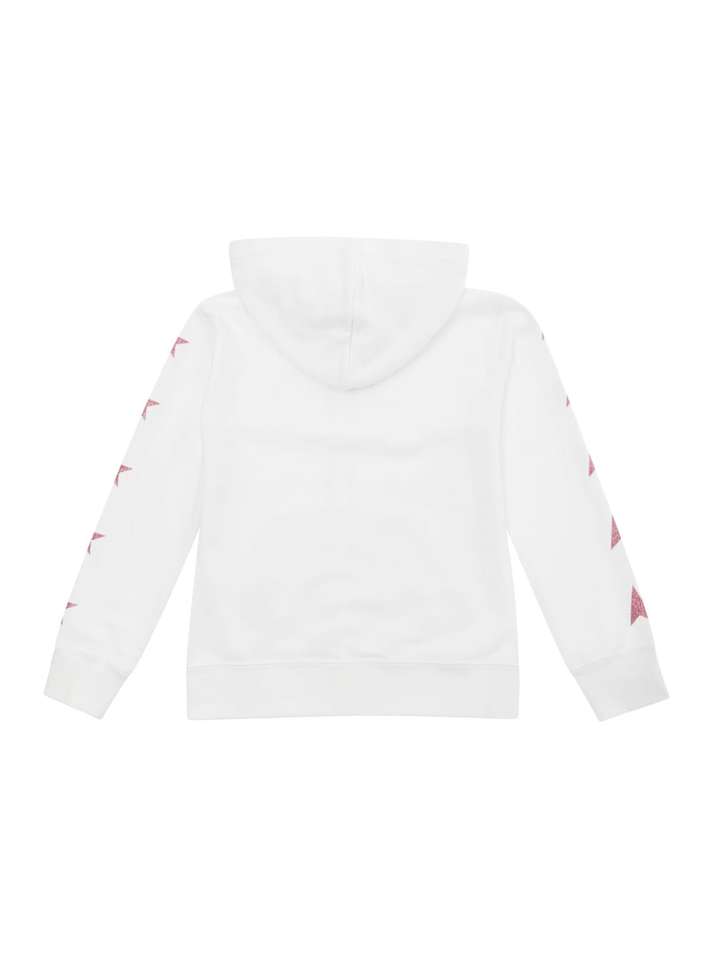 Shop Golden Goose Star Girls Zipped Sweatshirt Hoodie / Kangaroo Pocket / Glitter Multistar Printed Include Cod Gyp In White