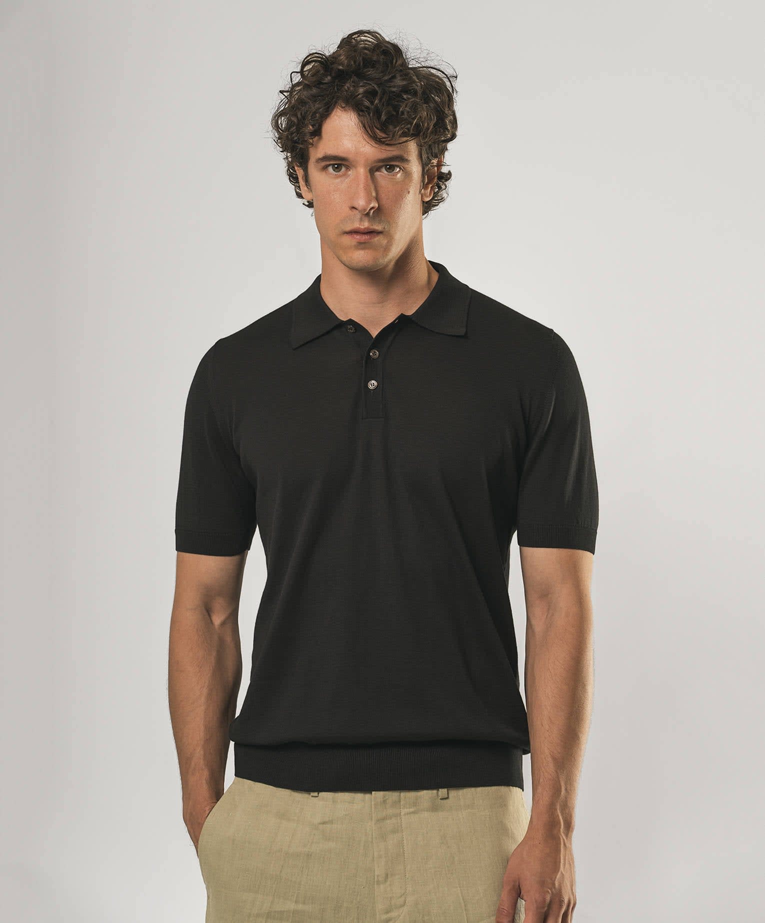 Larusmiani Ischia Polo Sweater In Black