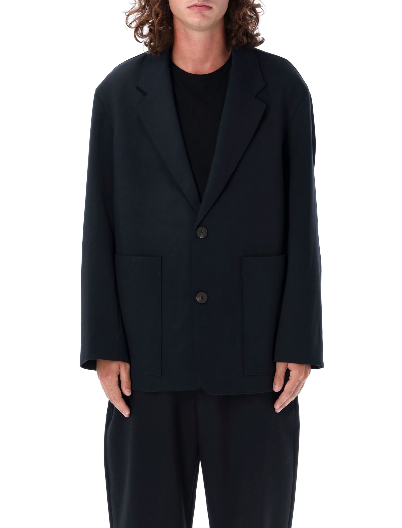 Shop Studio Nicholson Conde Blazer In Darkest Navy