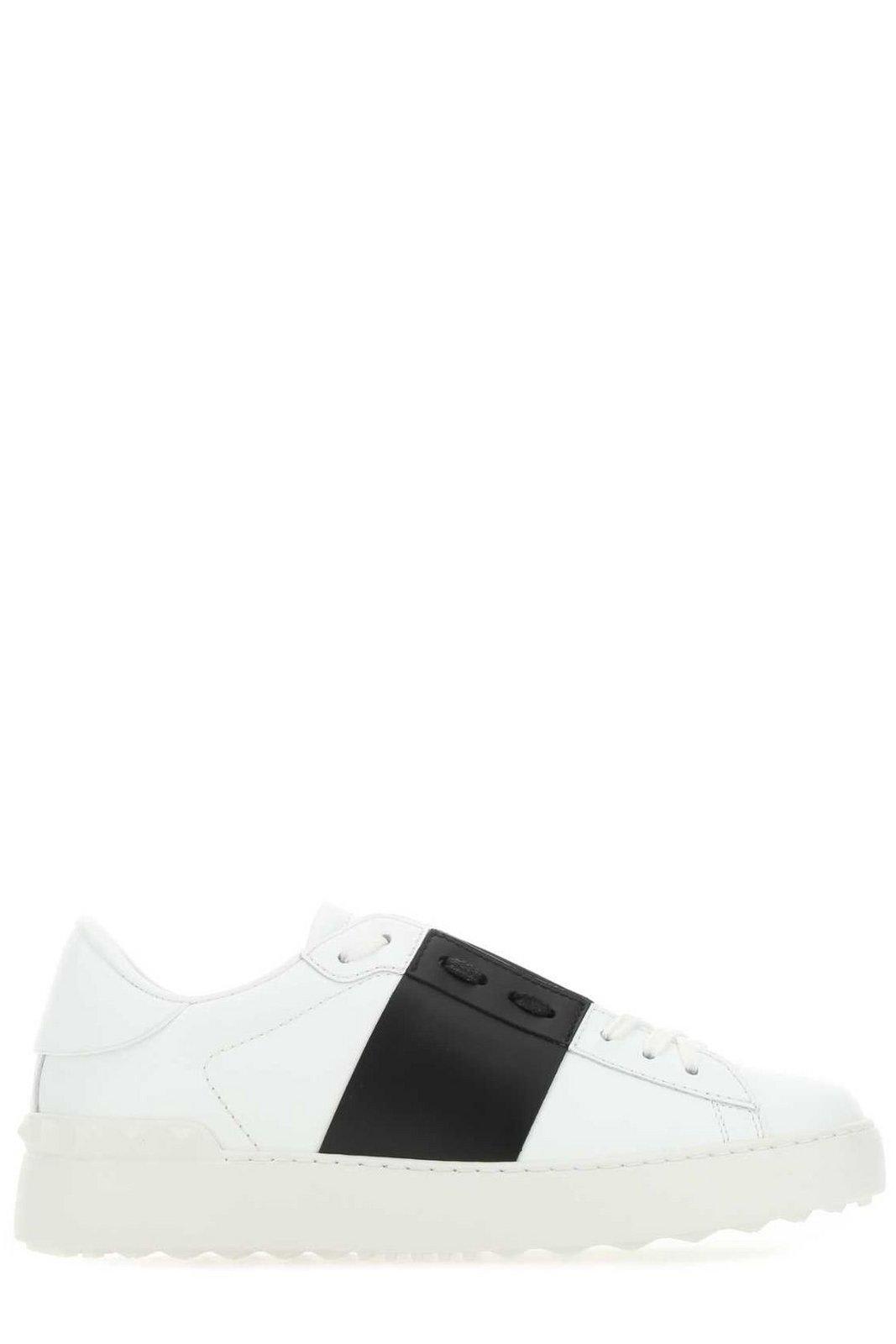 Shop Valentino Garavani Open Lace-up Sneakers In White