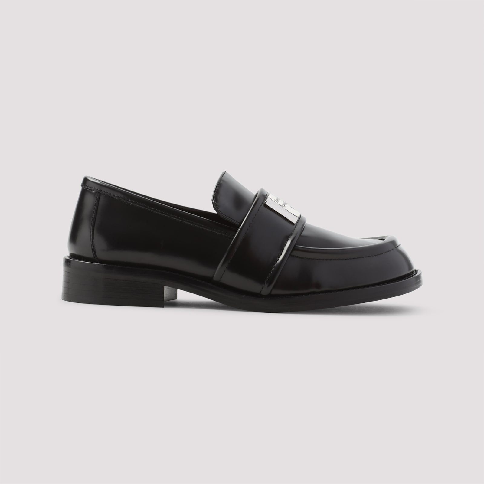 Acne Studios Leather Loafers Black In Black