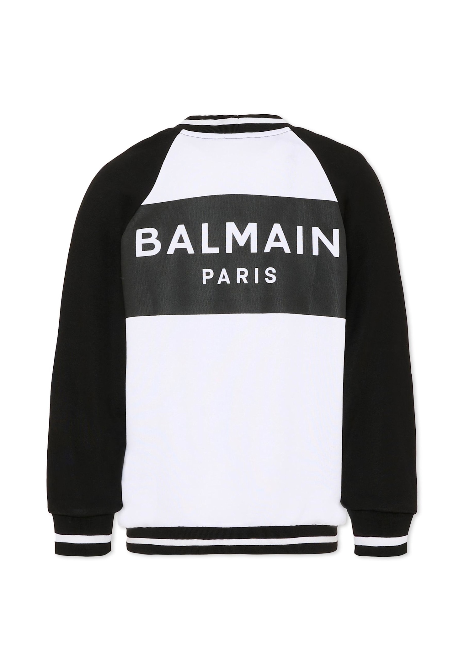 Balmain White Cardigan For Kids With Logo In Multi