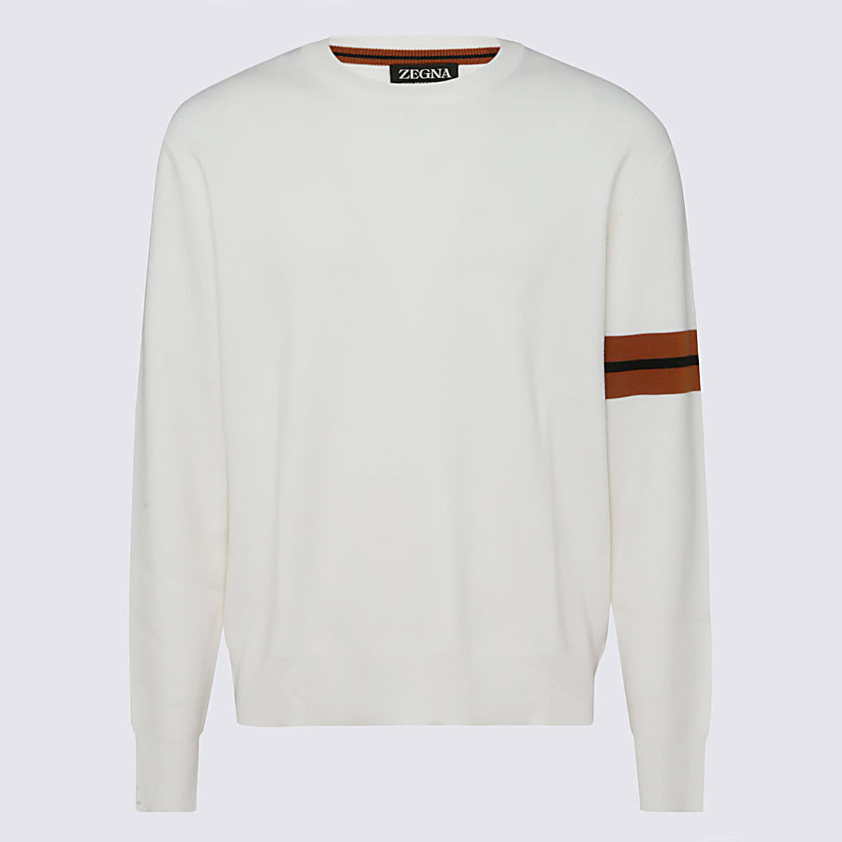 Shop Zegna White Wool Knitwear