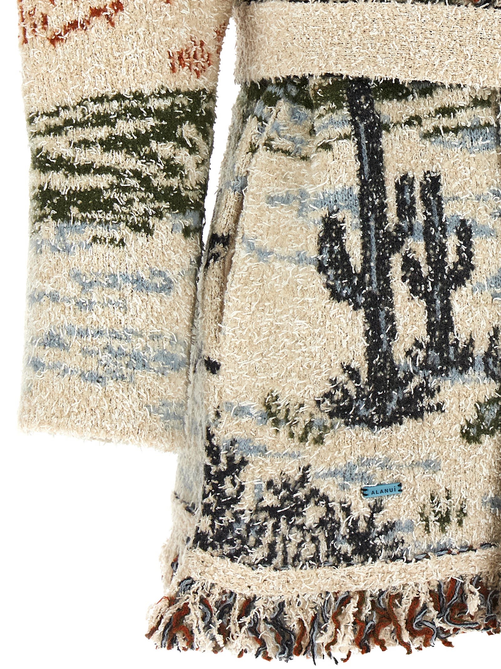 Alanui Sunset Riders Cardigan Knitwear Beige In Neutral