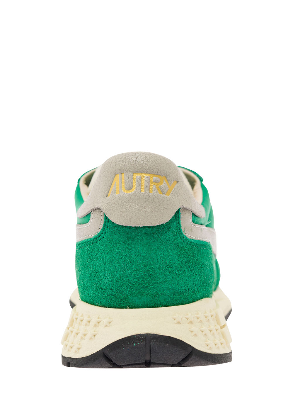 Shop Autry Reel Wind Green Low Top Sneakers With Logo Detail In Suede Man