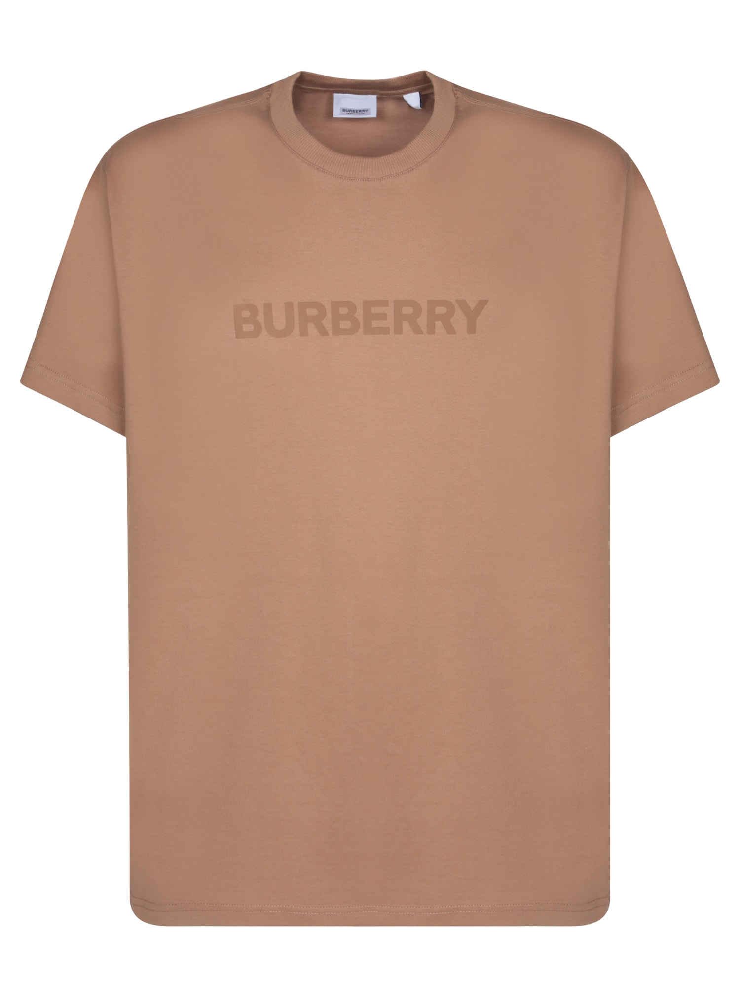 Shop Burberry Harriston Beige T-shirt In Brown
