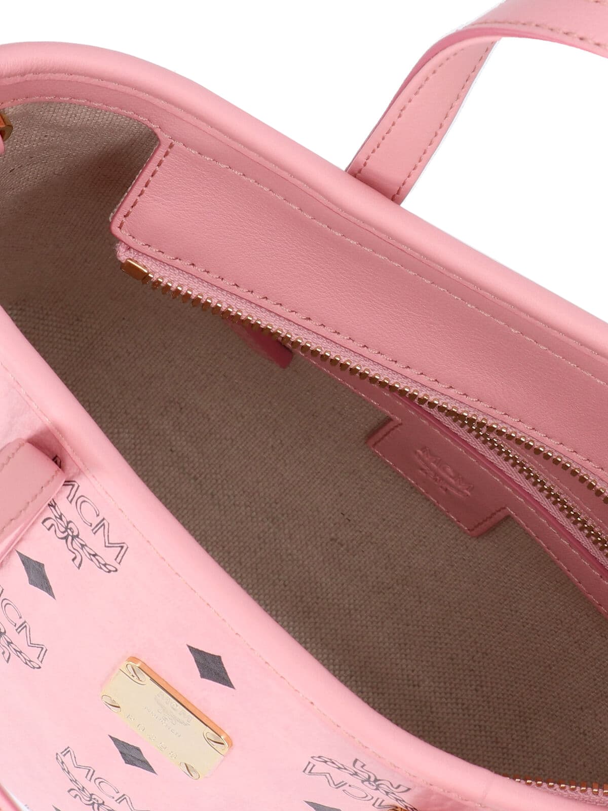 Mcm Toni Shopper Small Tote Bag In Pink