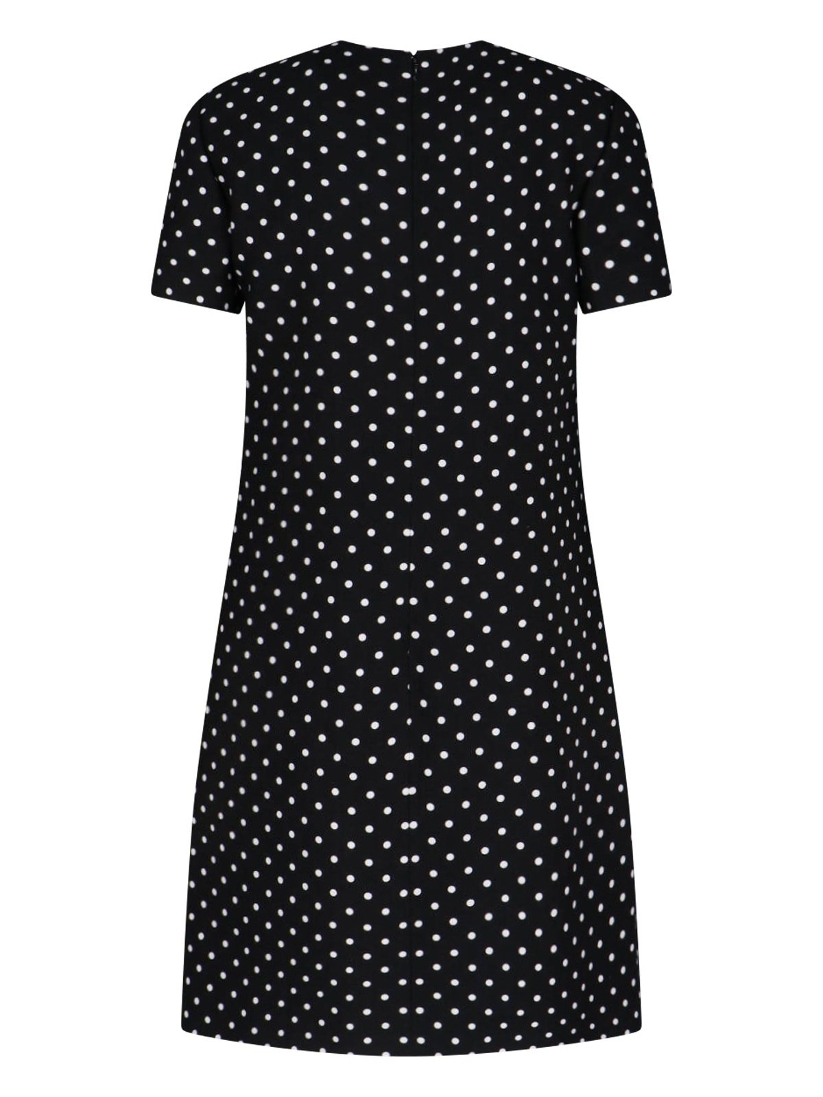 Valentino Mini Dress With Polka Dot Print And Bow Detail