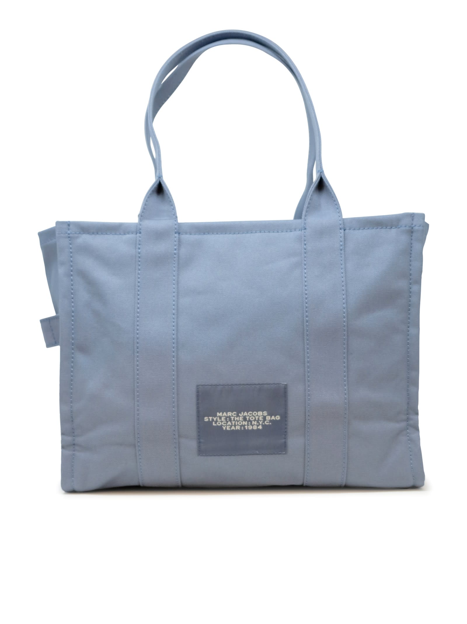 Shop Marc Jacobs Blue Shadow Canvass Large Tote