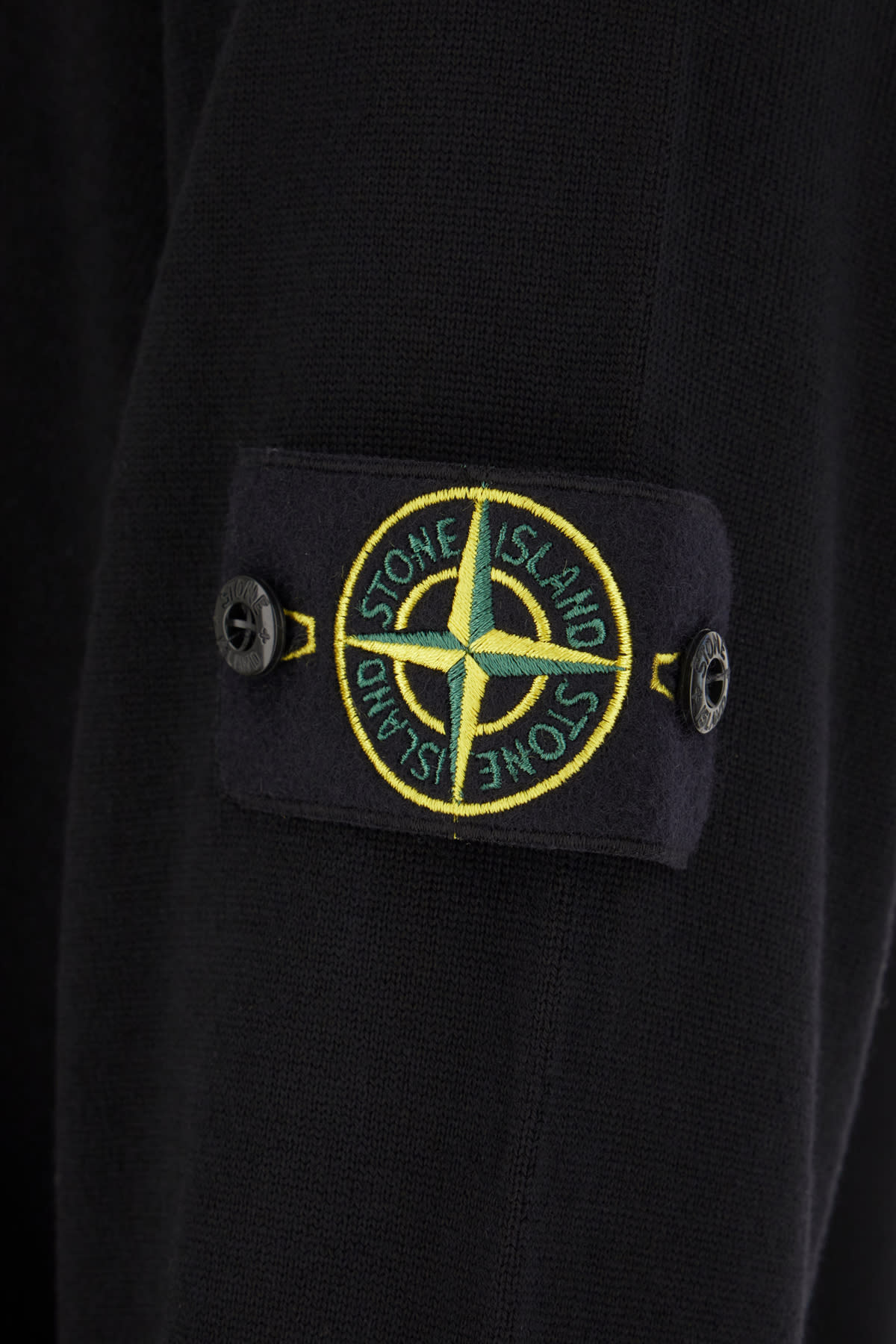 Shop Stone Island Black Wool Sweater