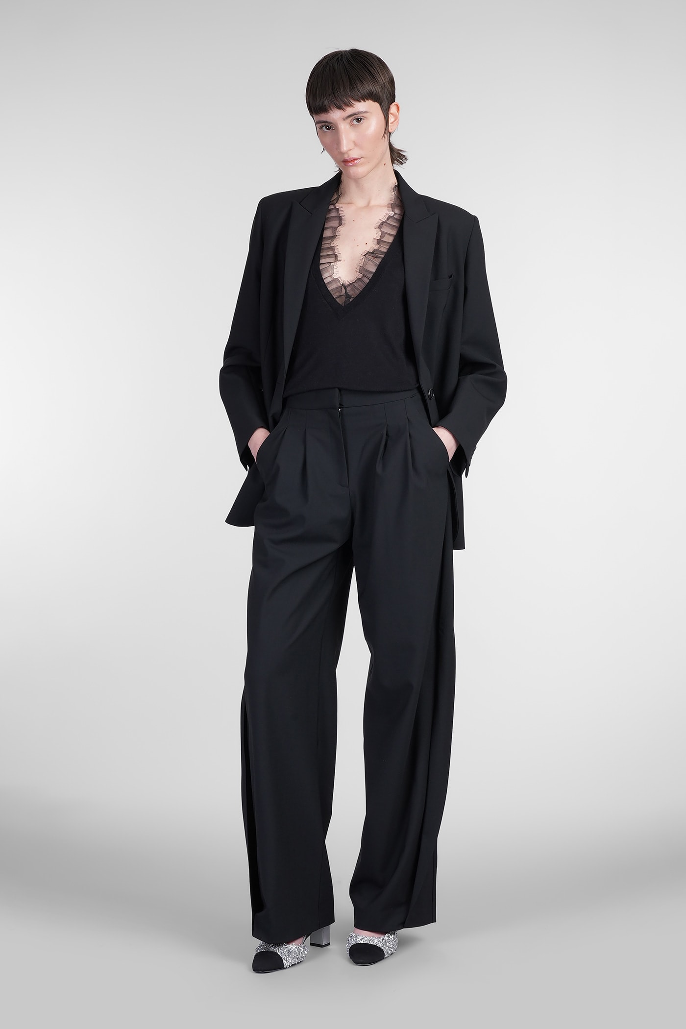 Iro Cirse Pants In Black Polyester