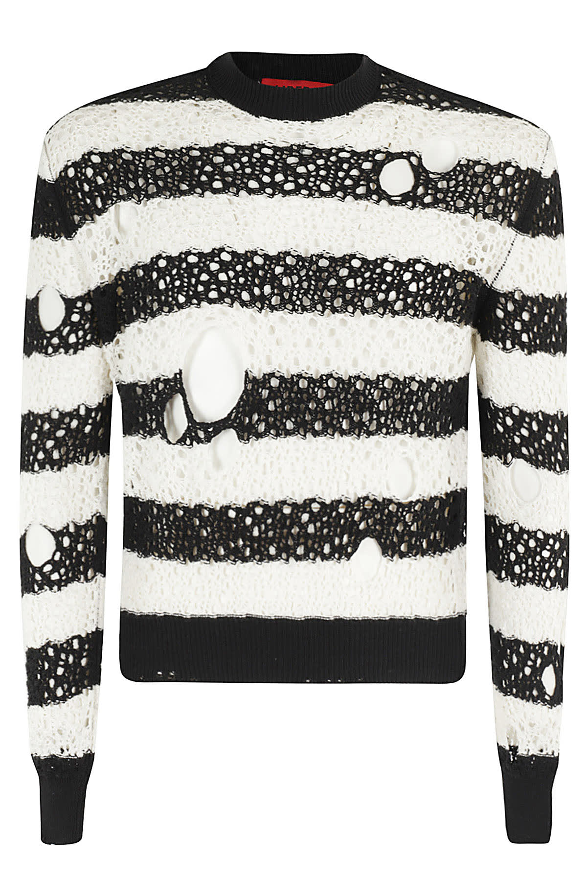 Shop Liberal Youth Ministry Loose Knit Stripes In Black White