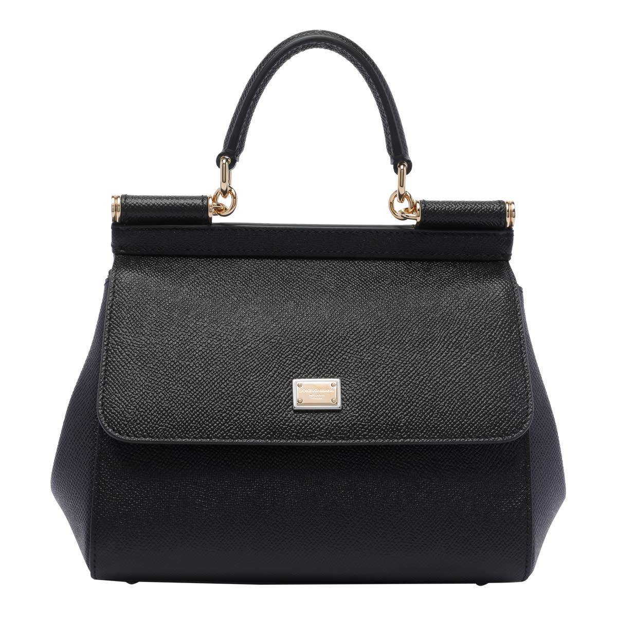 Dolce & Gabbana Medium Sicily Handbag In Black