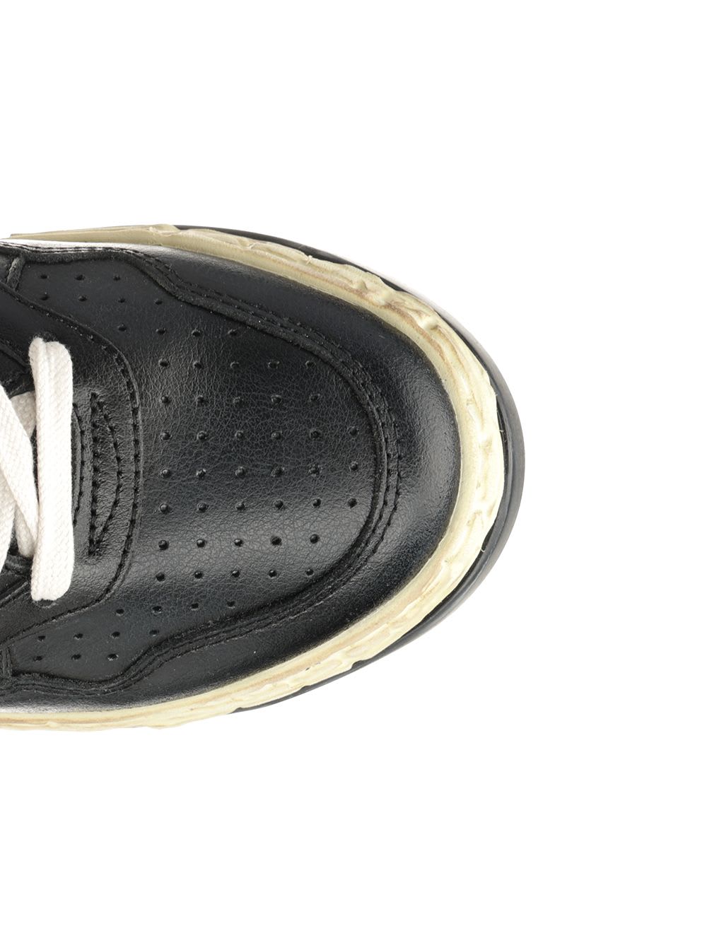 Autry Medalist Low Vintage X Mihara Yasuhiro Black Sneakers With Handcrafted Sole In Leather Man In Black