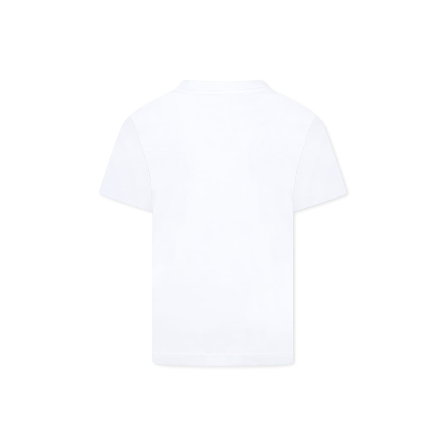 Shop Msgm White T-shirt For Kids With Logo