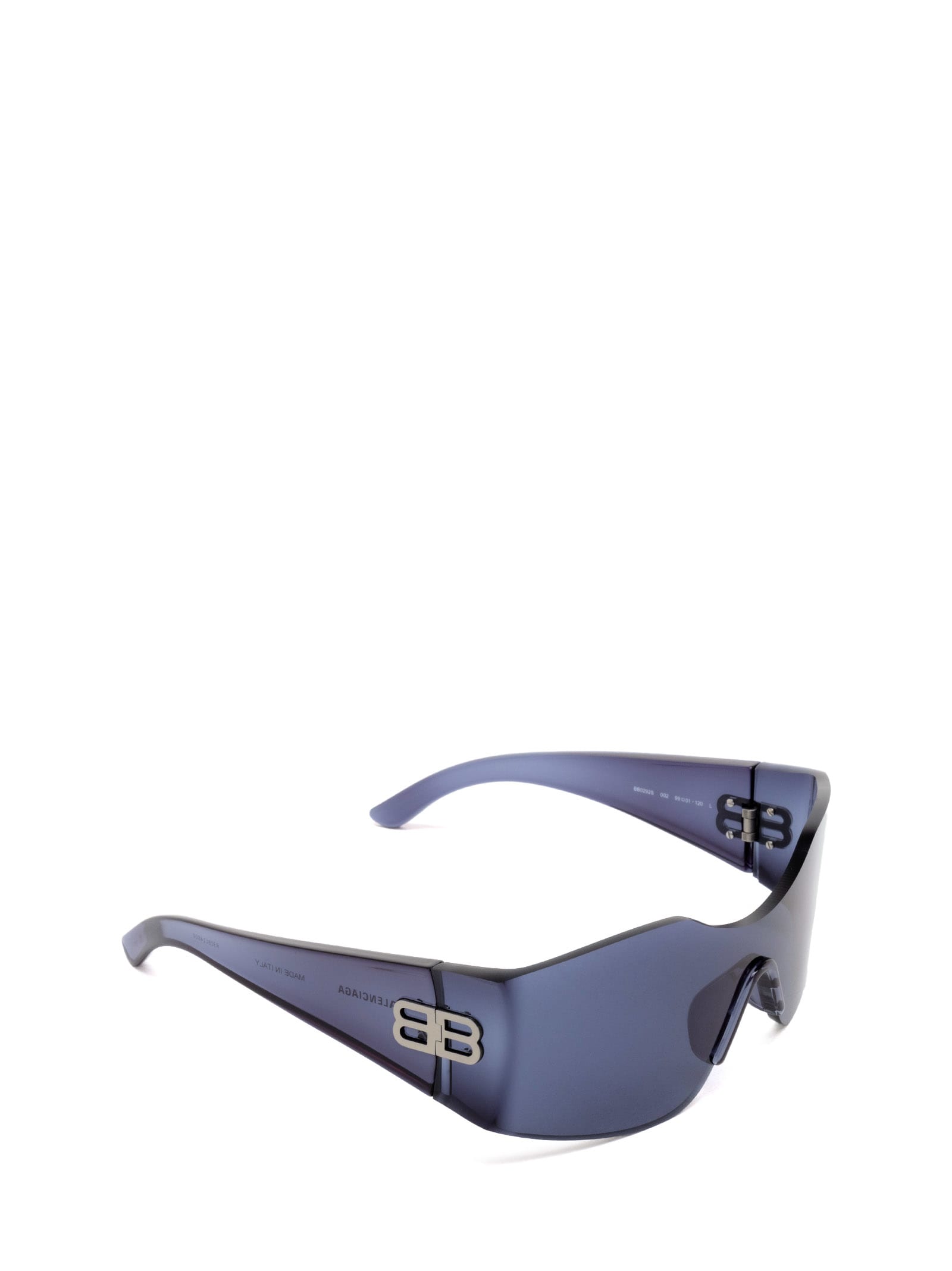 Shop Balenciaga Bb0292s Blue Sunglasses