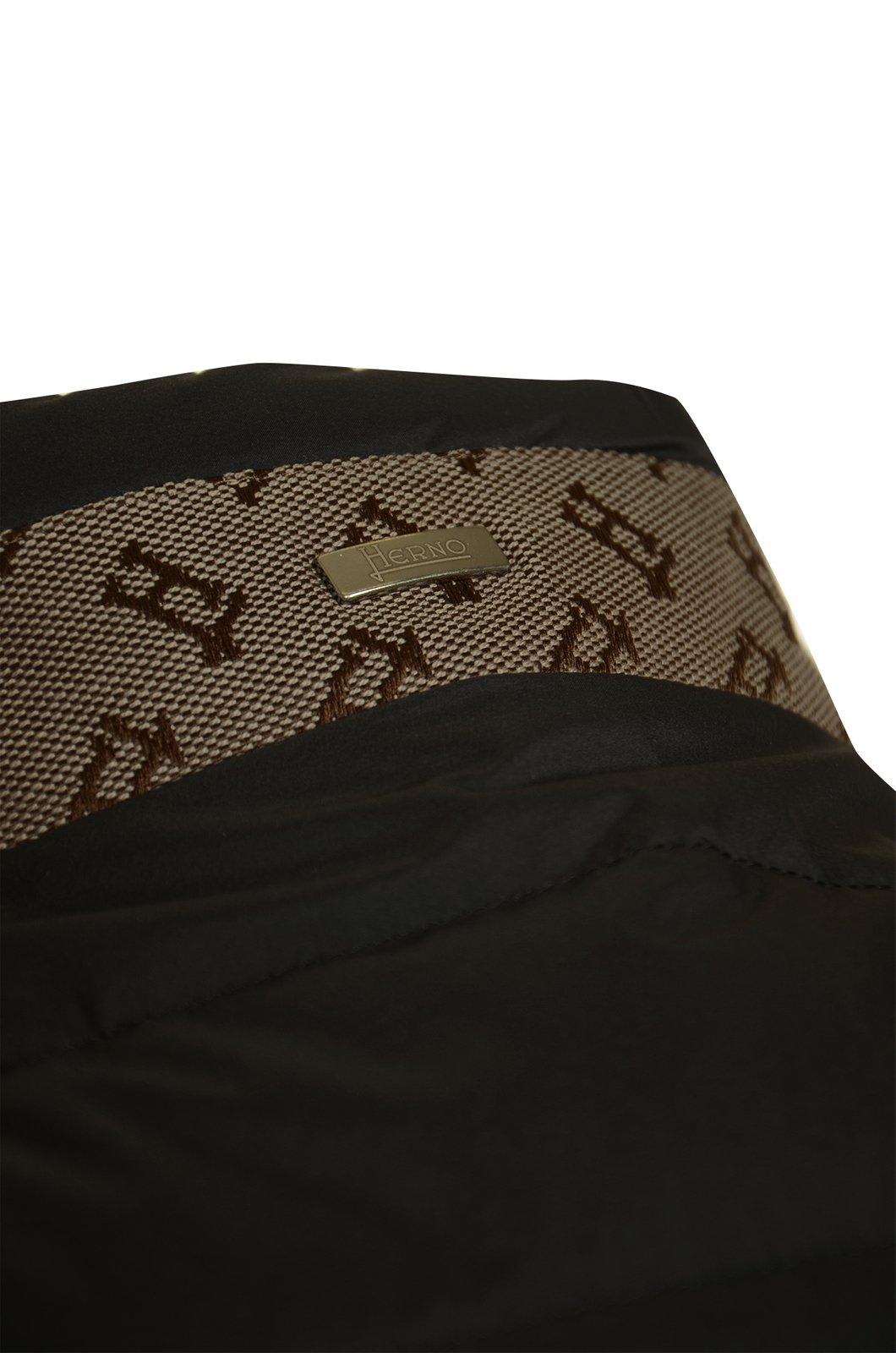 Shop Herno High-neck Zipped Padded Vest In Black