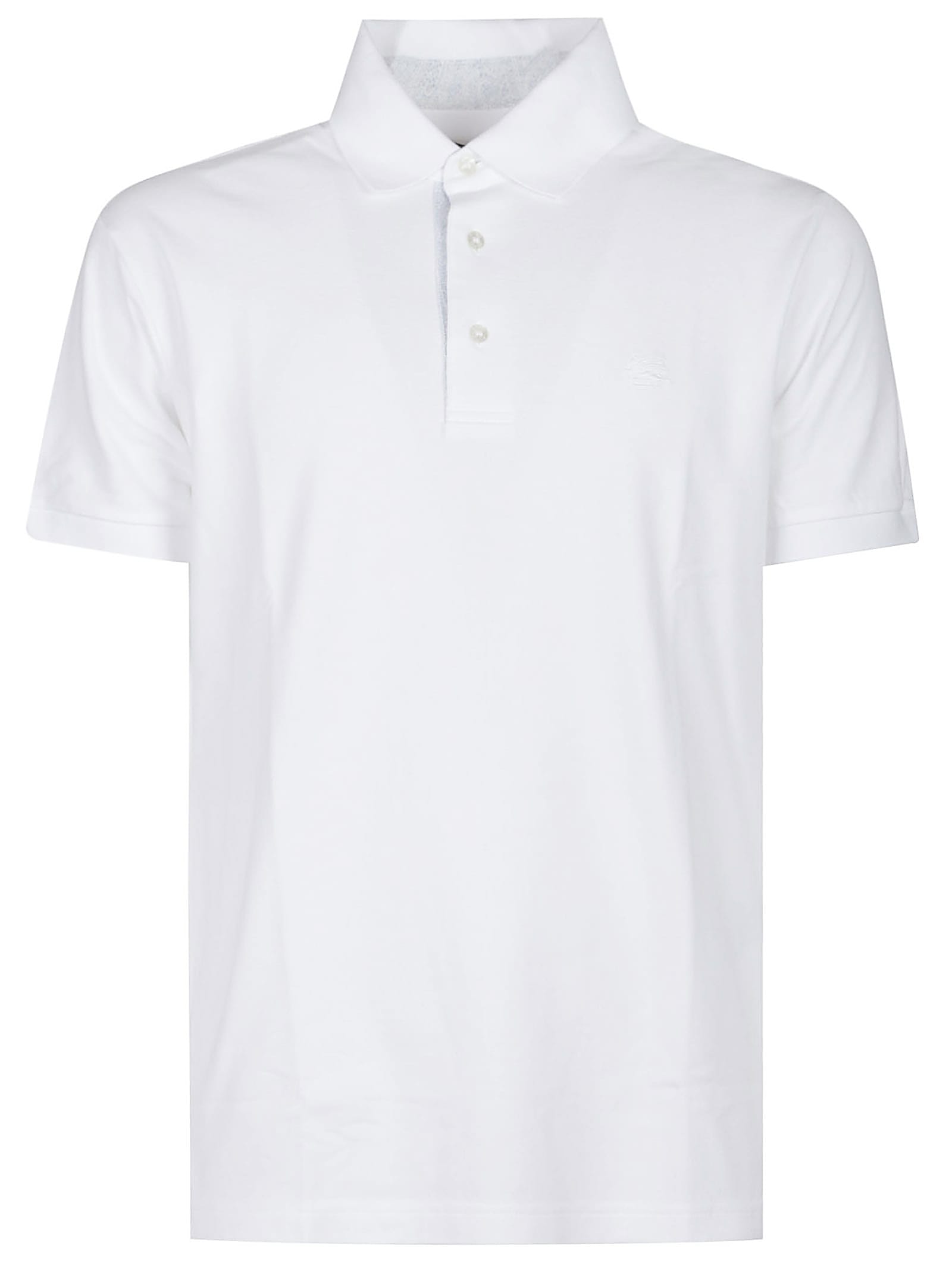 Etro Cotton Piqué Polo Shirt In White