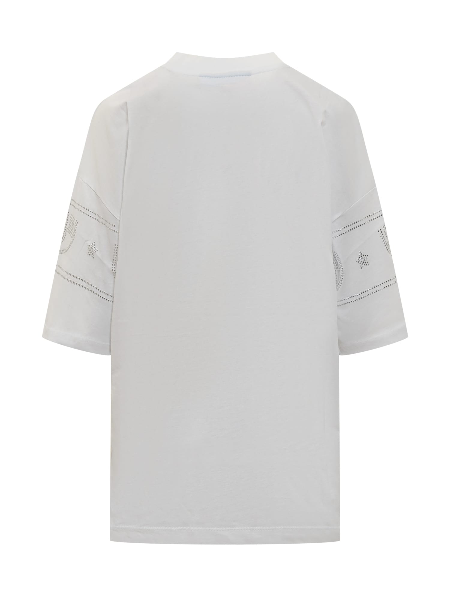 Shop Chiara Ferragni Logomania 640 T-shirt In White