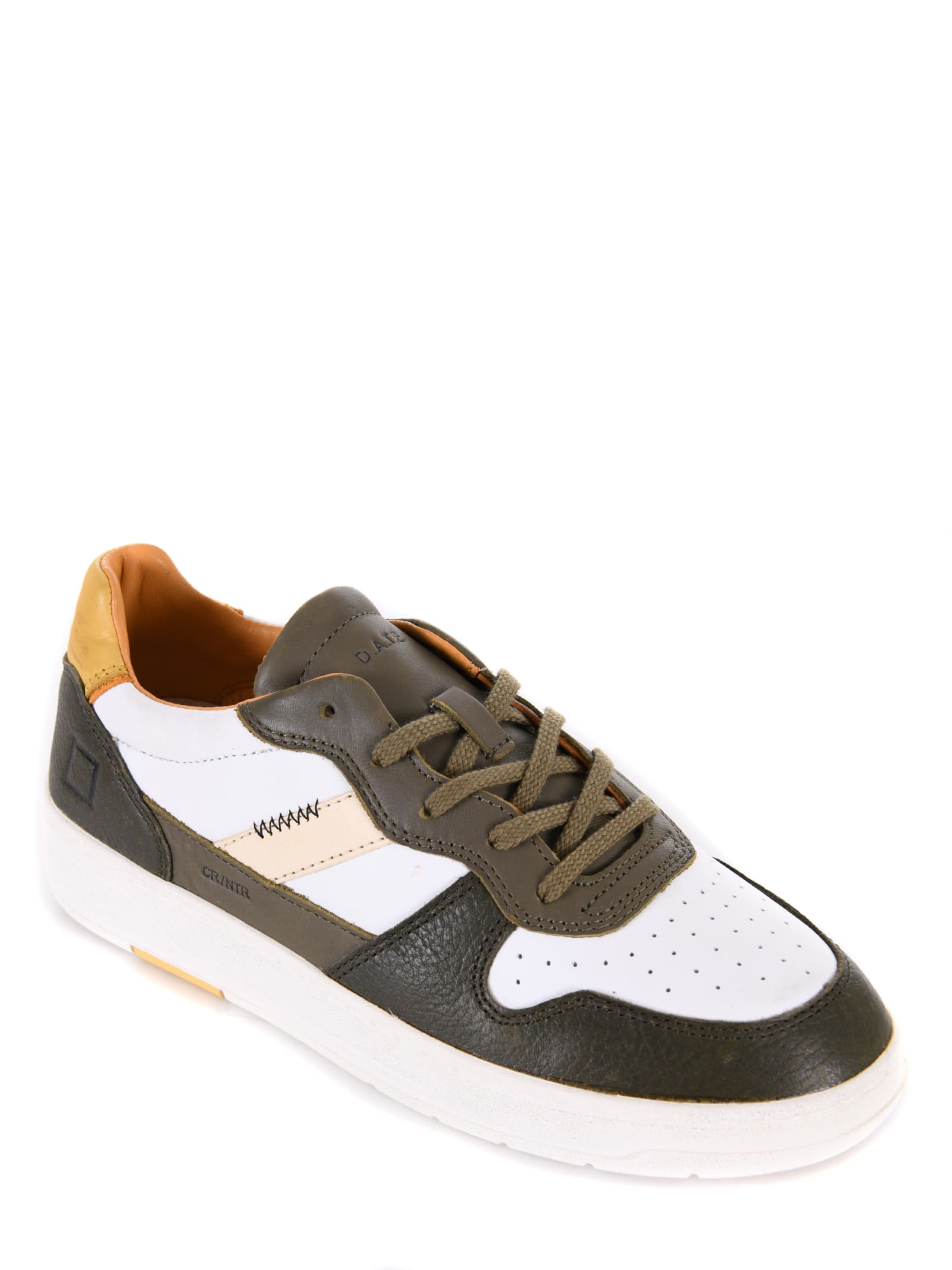 Shop Date Mens Sneakers D.a.t.e. In Bianco/verde Militare