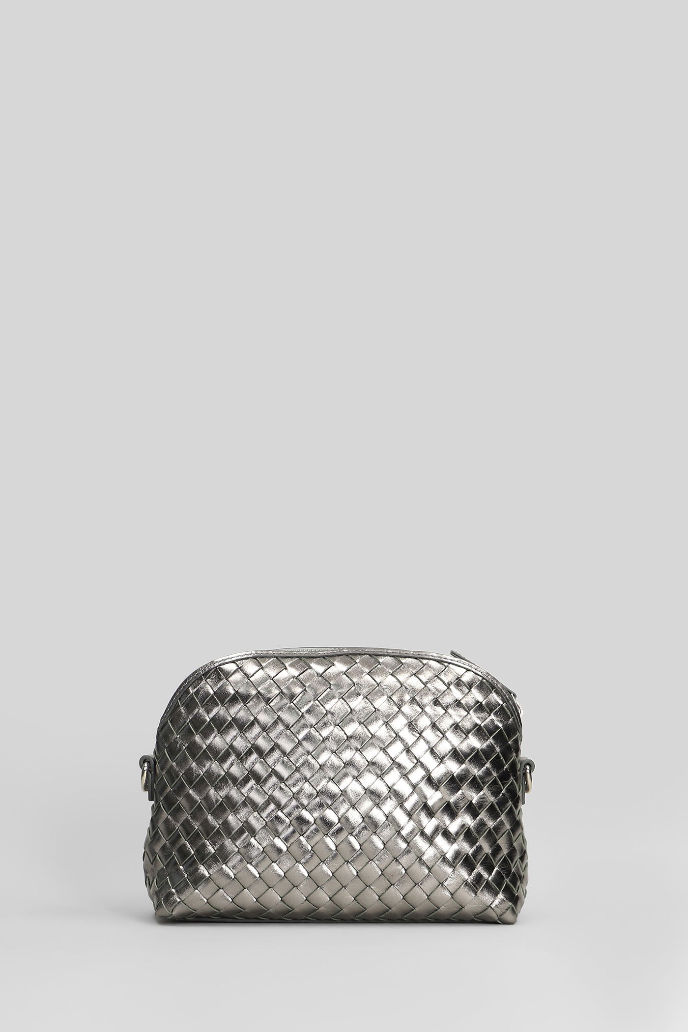 Dragon Diffusion Chunky Fellini Shoulder Bag In Gunmetal Leather In Gray
