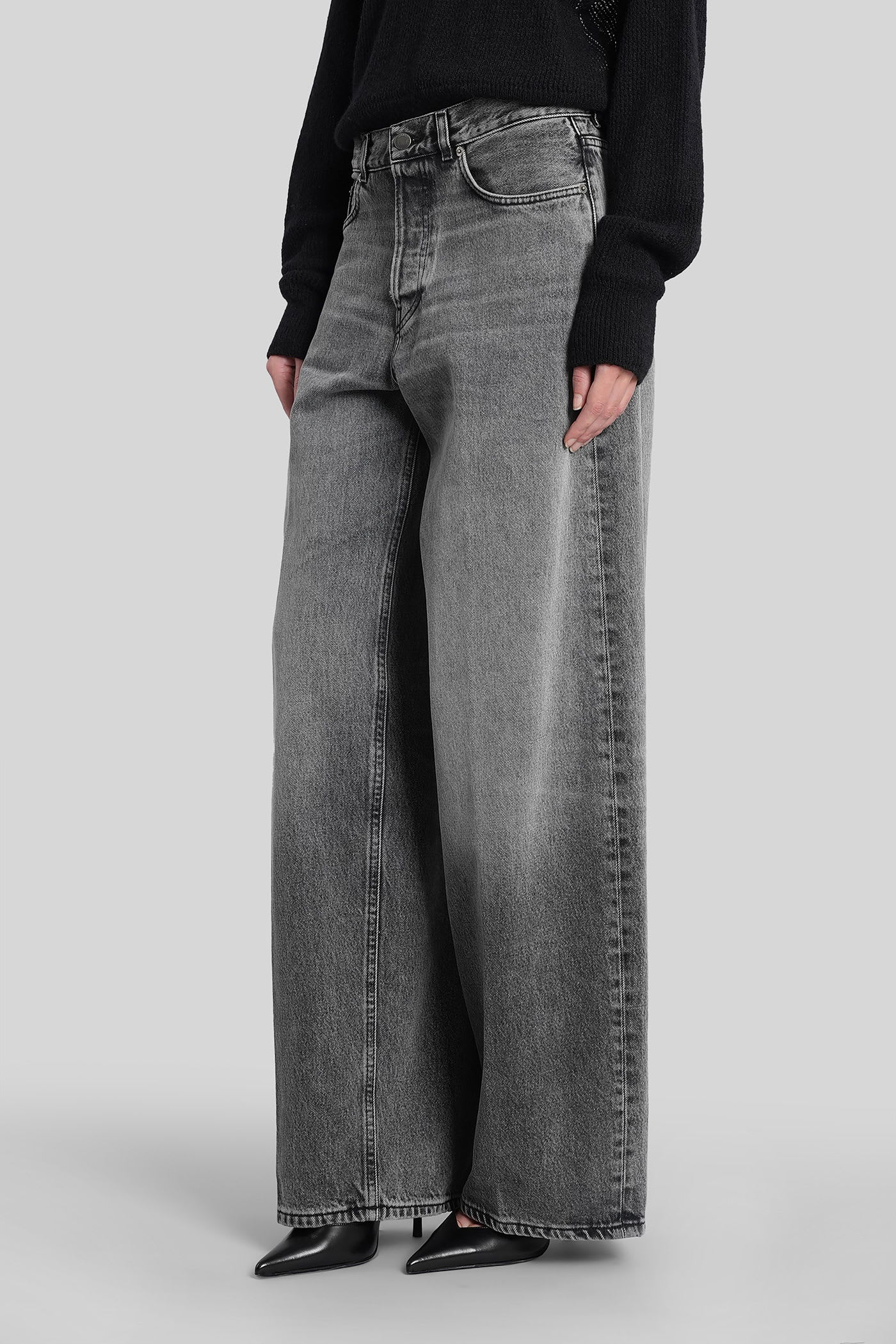 Haikure Bethany Flannel Jeans In Grey Denim In Gray