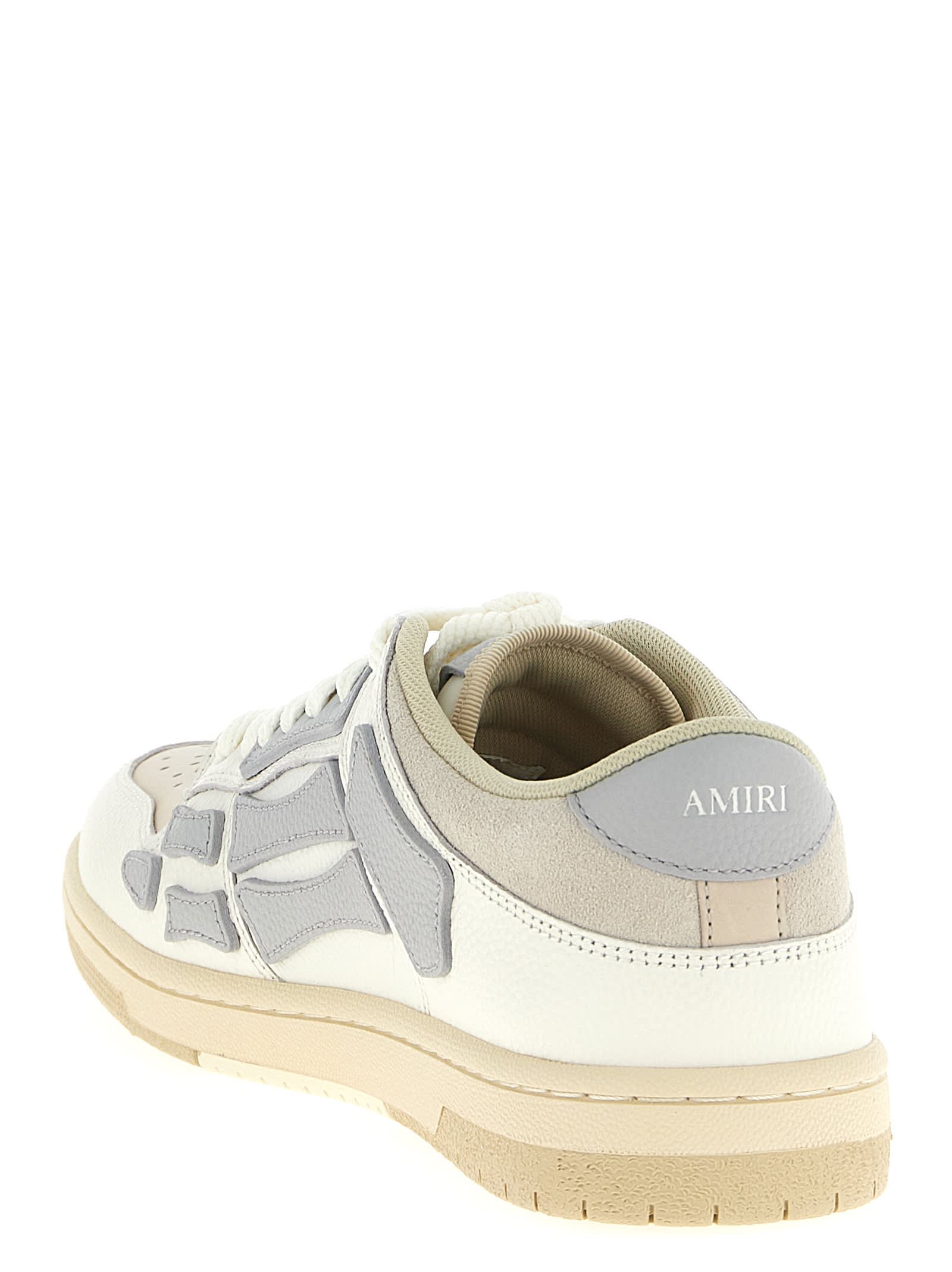 Amiri 'skel Top' Grey Low Top Sneakers With Logo Patch On The Tongue And Logo Lettering On The Heel In Multi