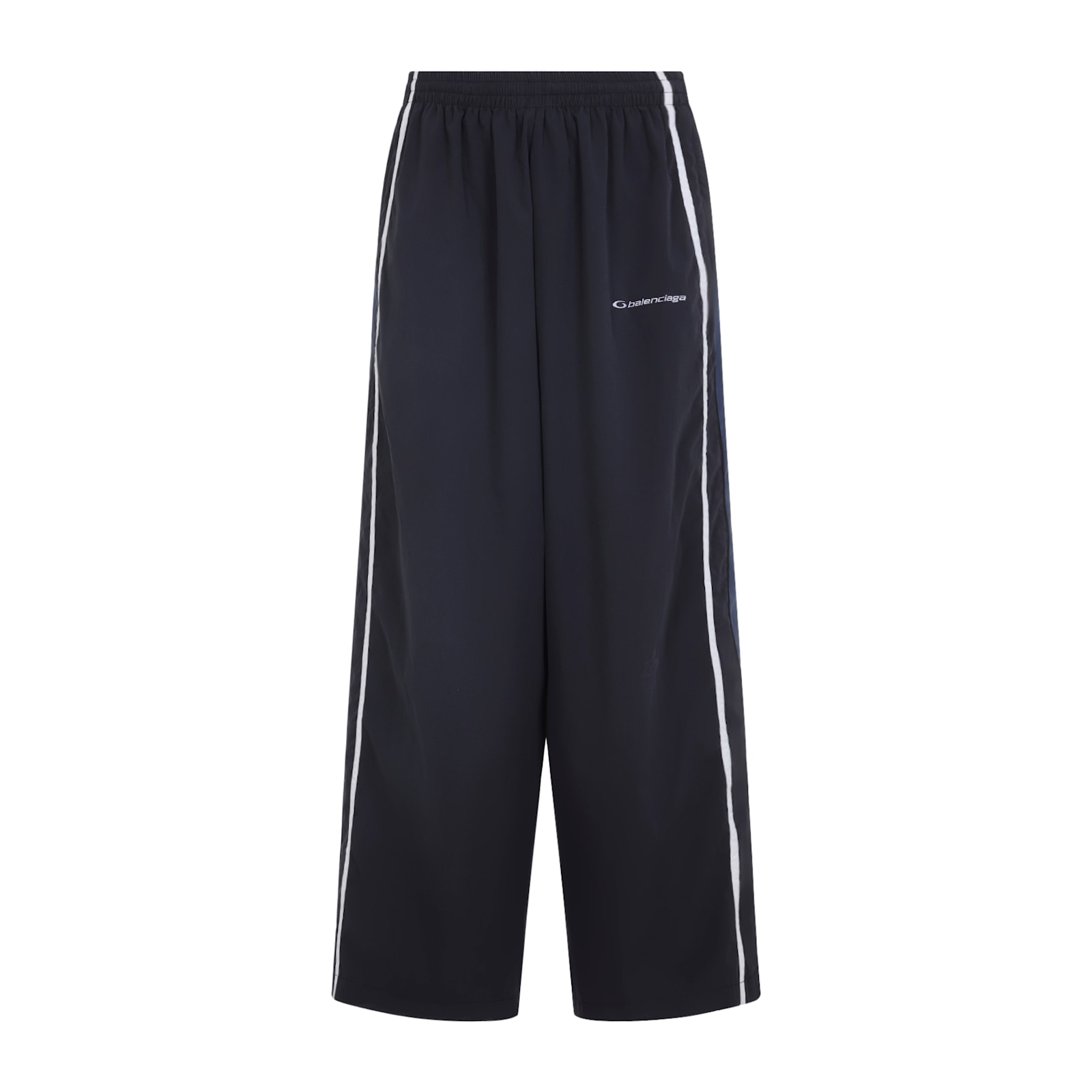 Balenciaga Sporty Trousers Featuring Side Stripes In Blue