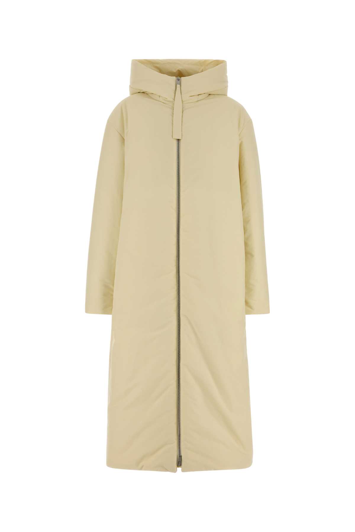 Jil Sander Cream Polyester Down Jacket In Neutral
