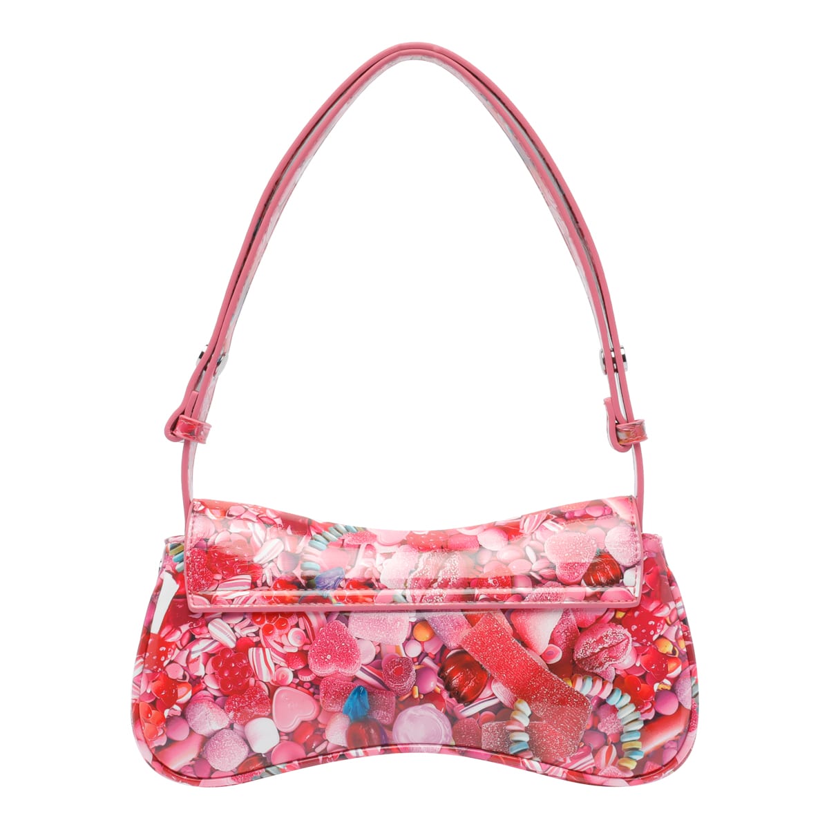 Diesel 'play' Pink Handbag With Oval D Logo Plaque On The Front And All-over Graphic Print In Pink White