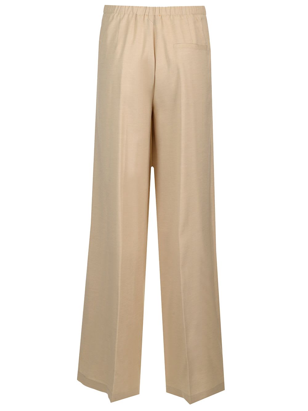 Forte Forte Soft Cut Trousers With Pleats In Neutral