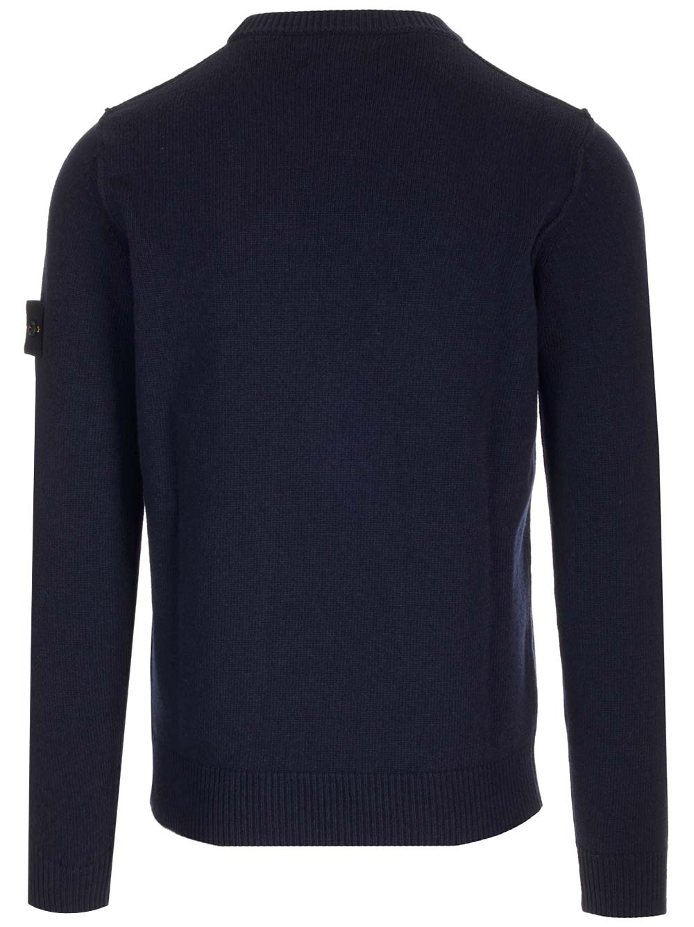 Shop Stone Island Blue Wool Sweater Sweater In Navy Blue
