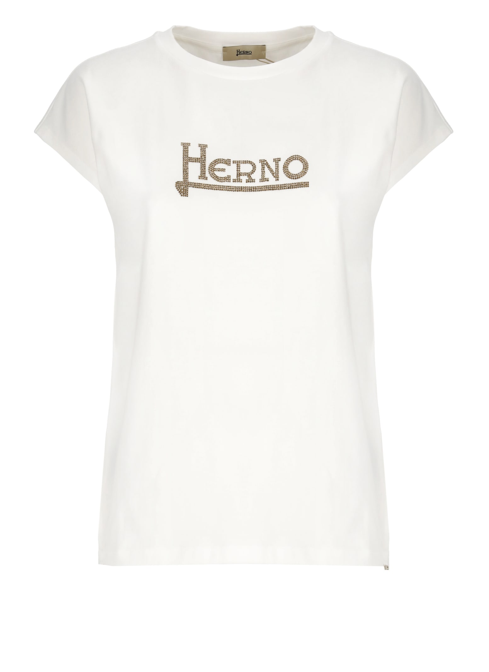Shop Herno Cotton T-shirt In White