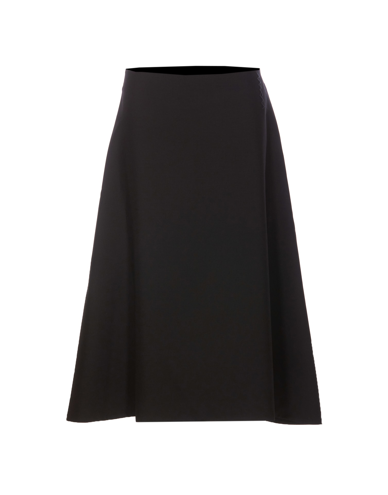 Shop Marni Midi Skirt With  Stitching In Black