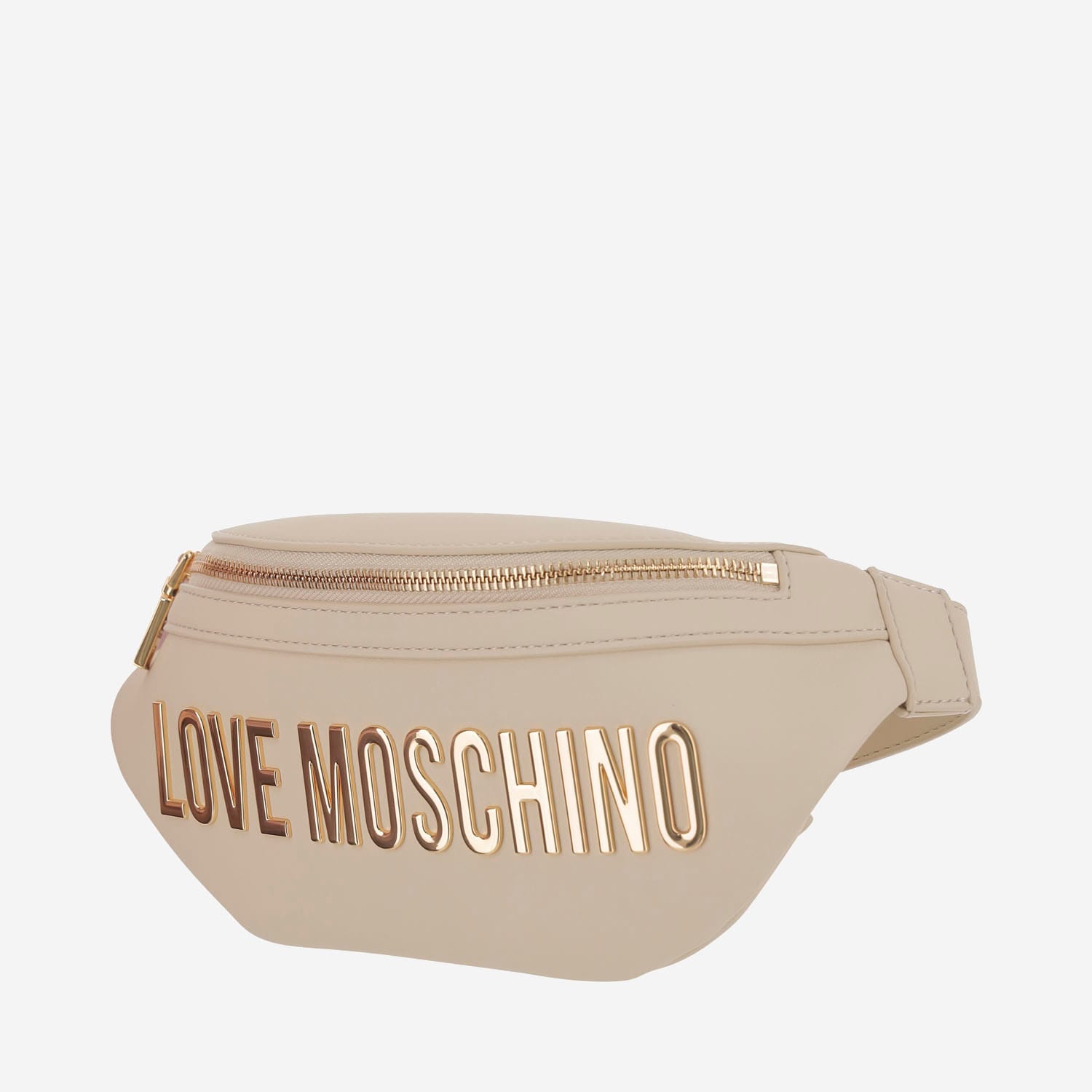 Love Moschino Eco-friendly Fanny Pack With Logo In Ivory