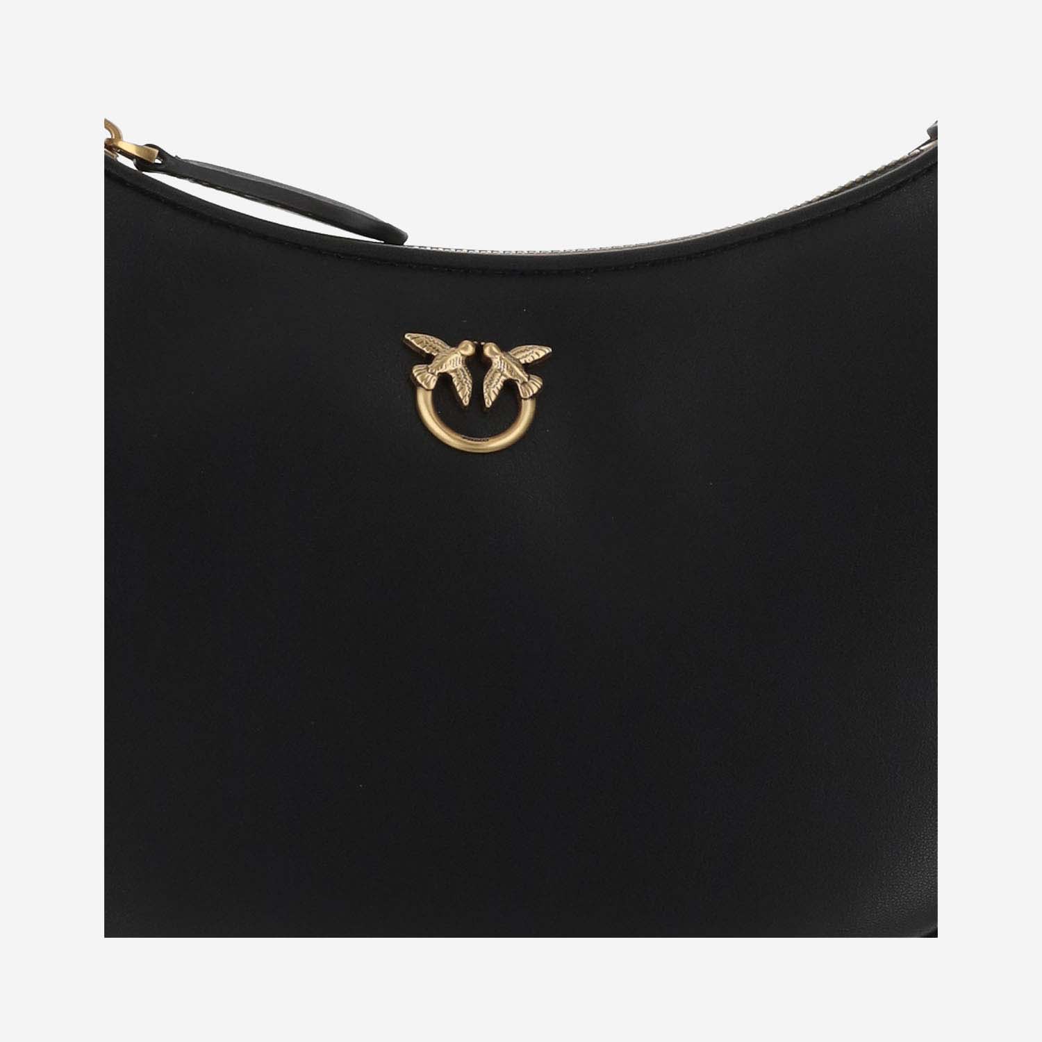 Shop Pinko Mini Love Half Moon Bag Simply In Black