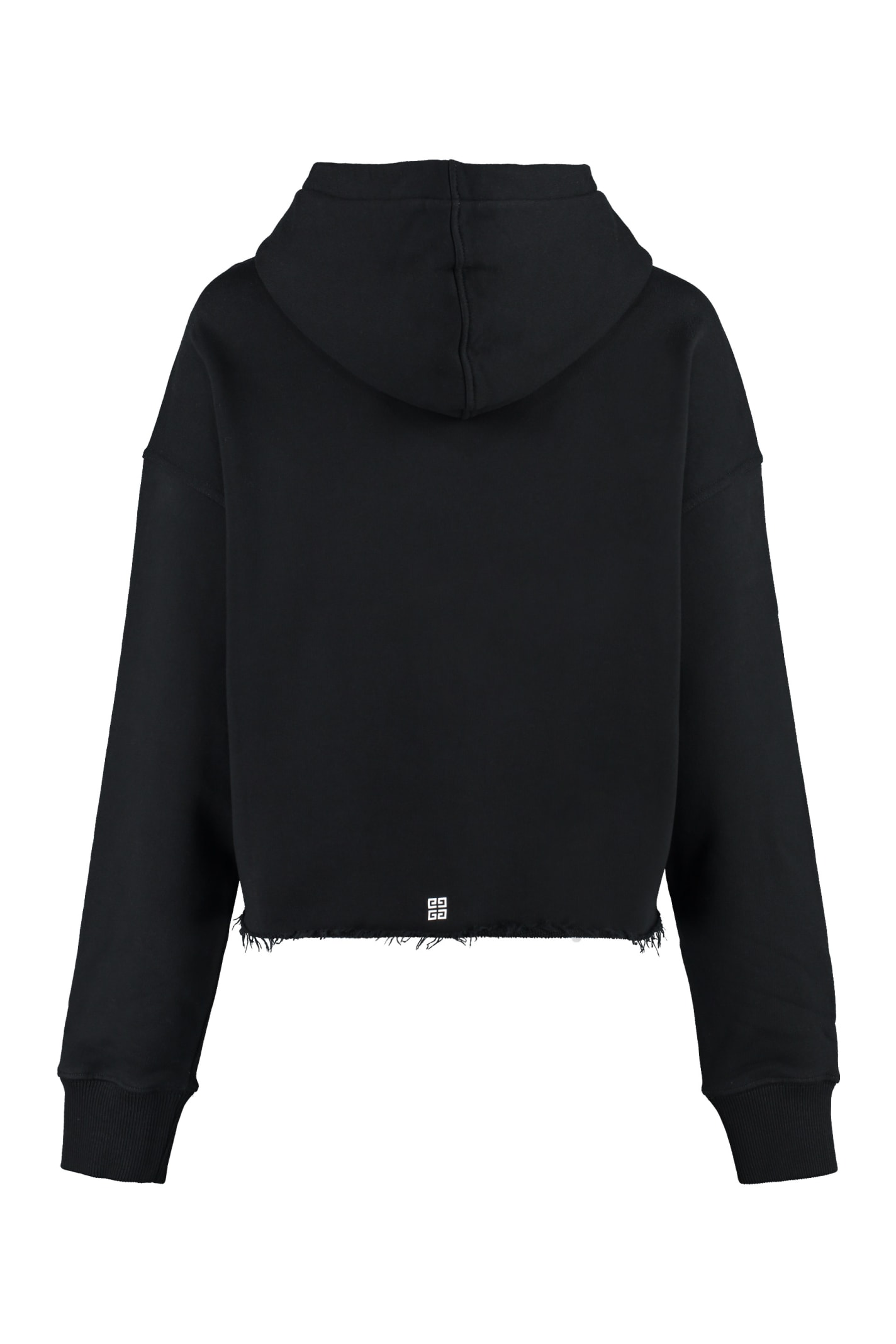 Shop Givenchy Cotton Hoodie In Black