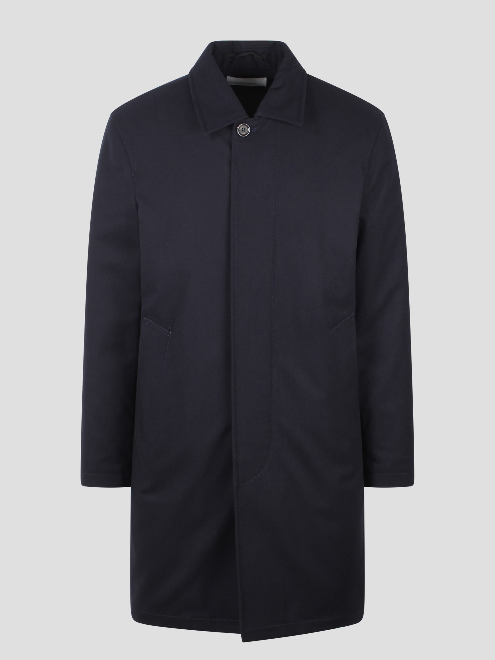 Shop Paolo Pecora Cloth Coat In Blue