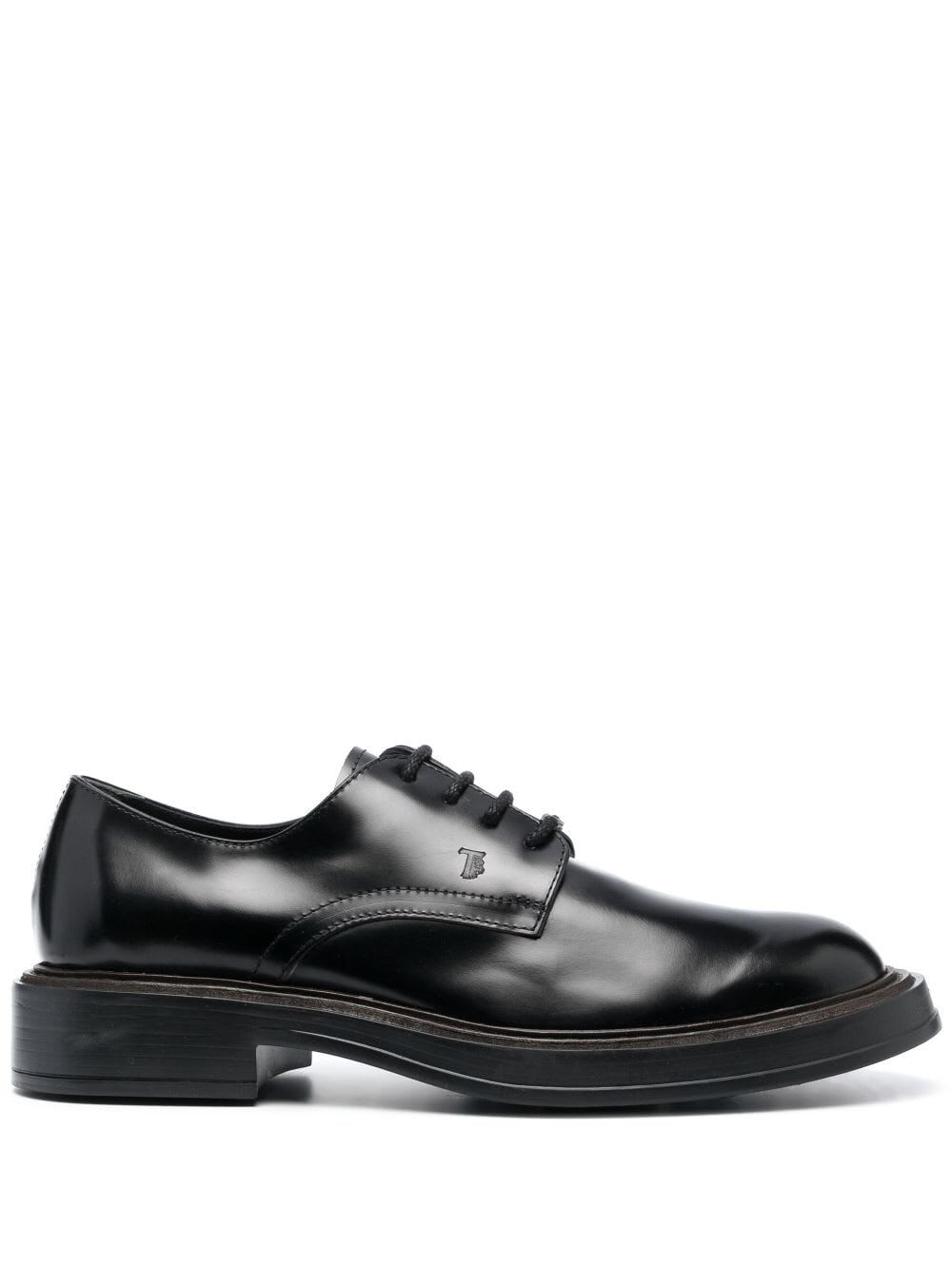 Shop Tod's Derbies In Black