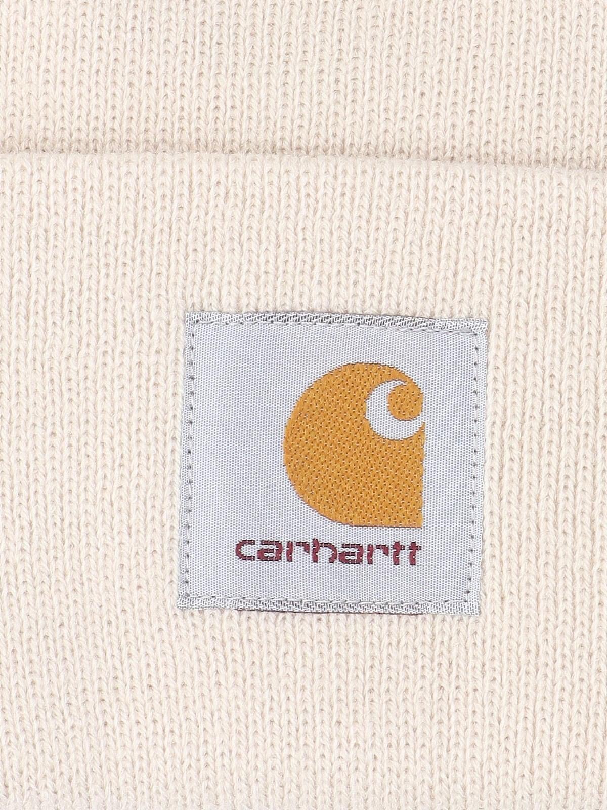 Shop Carhartt Short Watch Beanie In Yellow Cream