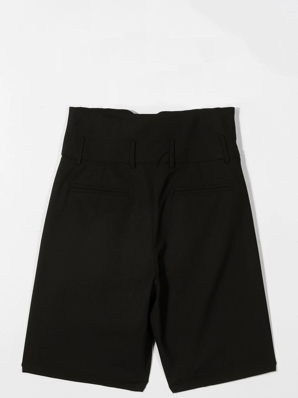 Shop Balmain Wide Leg Shorts In Black