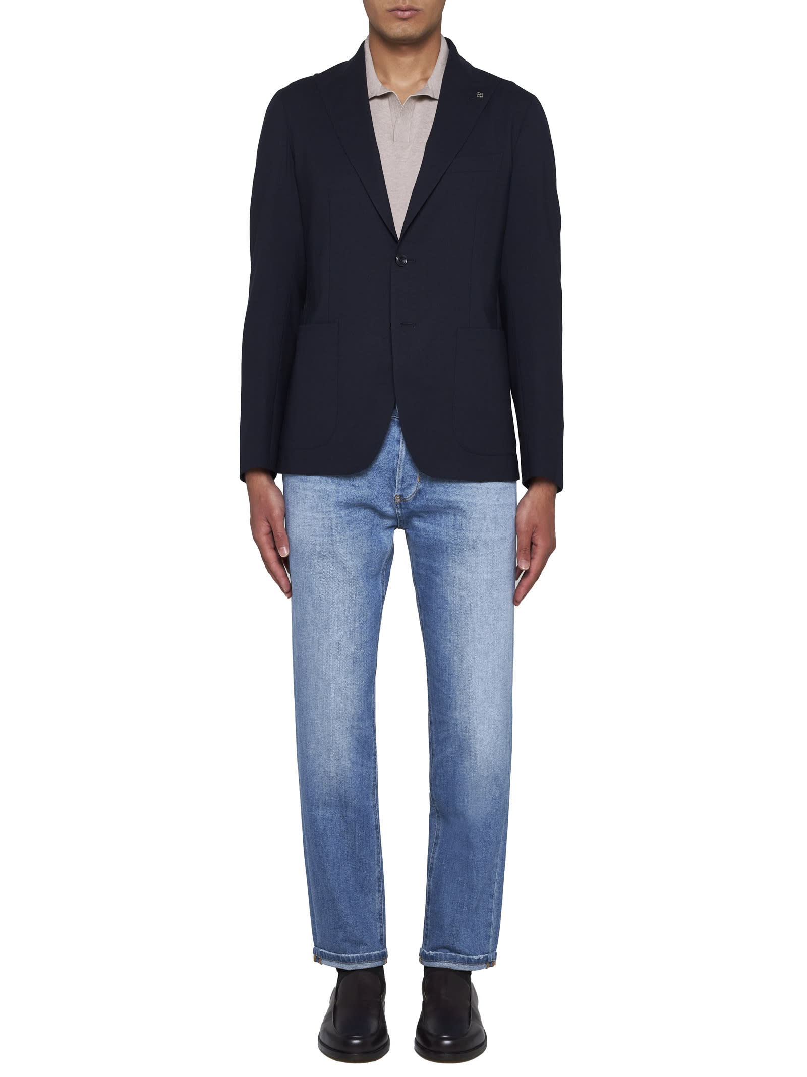 Shop Tagliatore Blazer In Blue