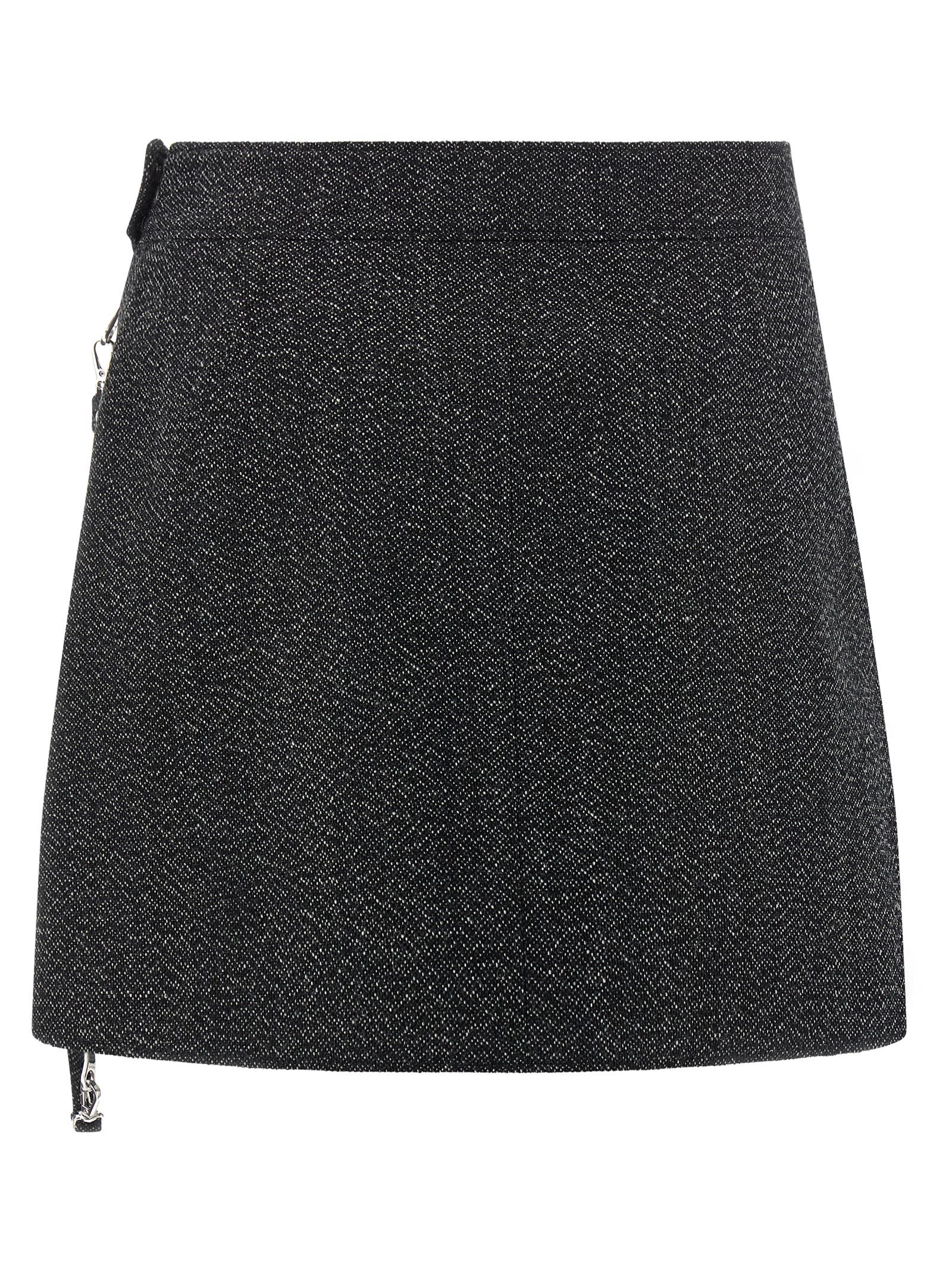 Courrèges Courreges Women 'zipped Caviar Mini' Skirt In Black