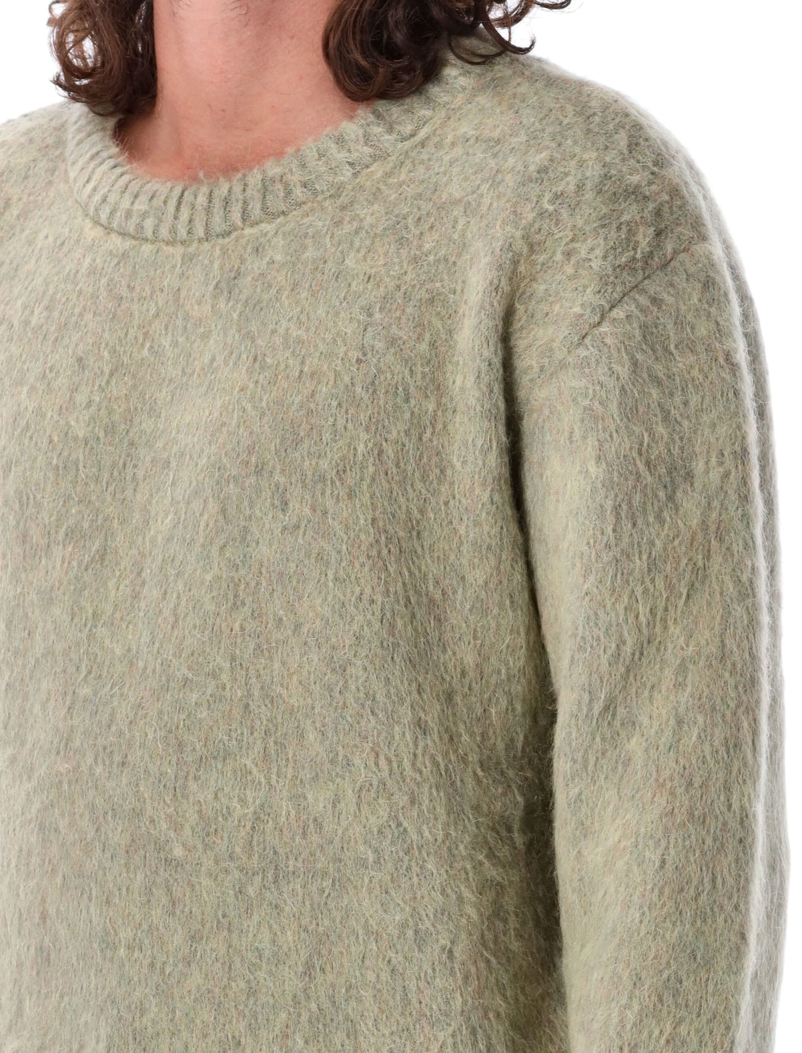 Shop Lemaire Brushed Sweater In Grey