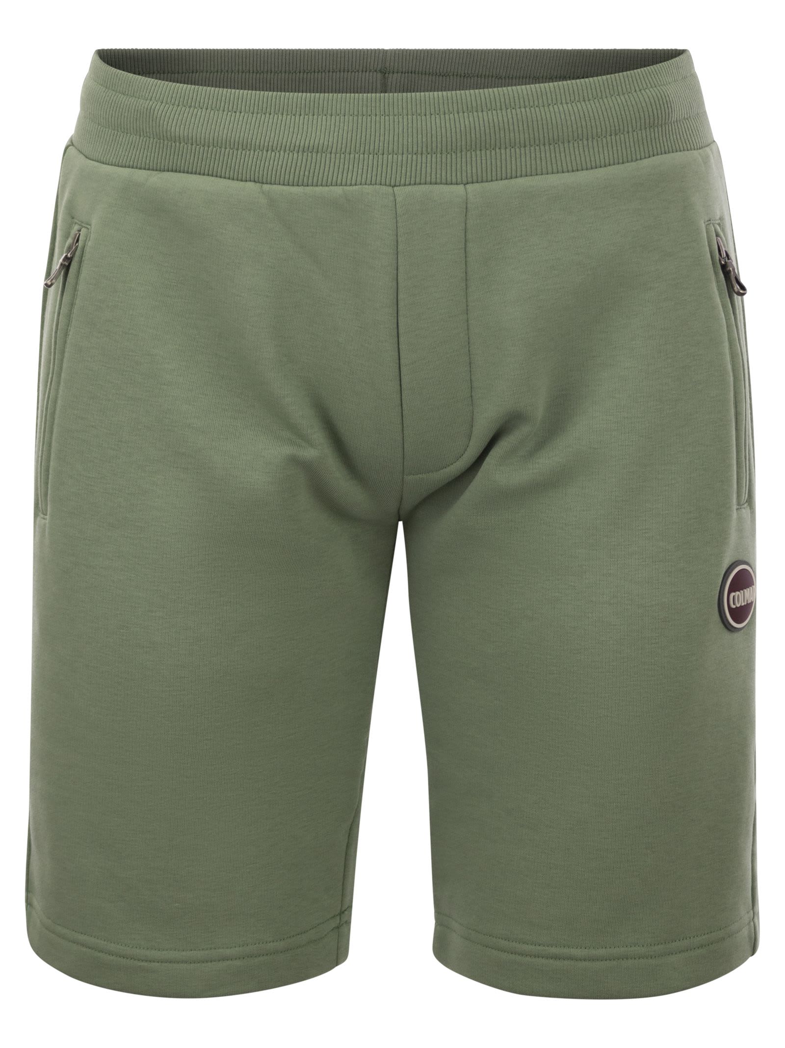 Plush Bermuda Shorts With Pocket